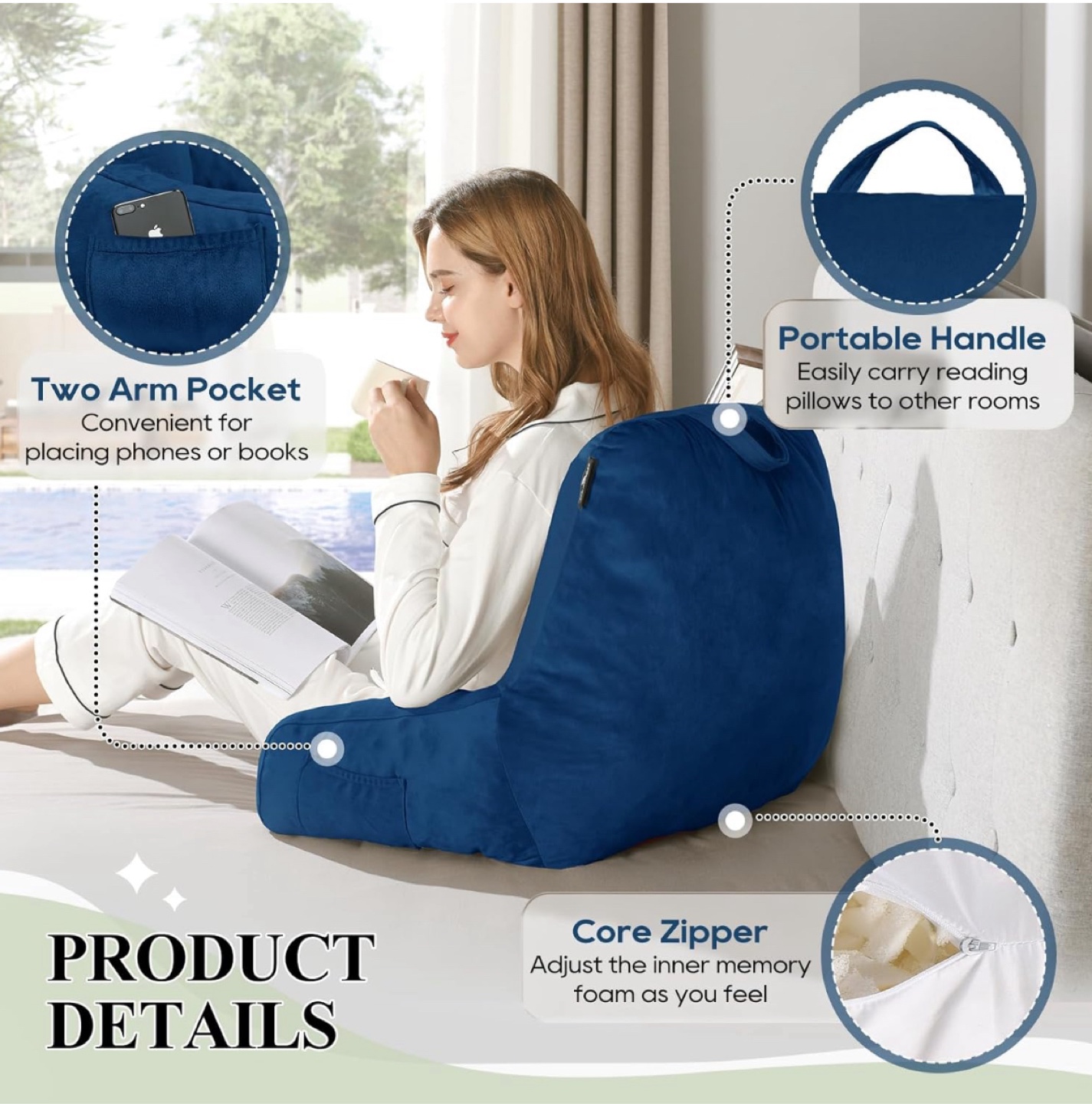 Like new! Back rest/ reading pillow - photo 5