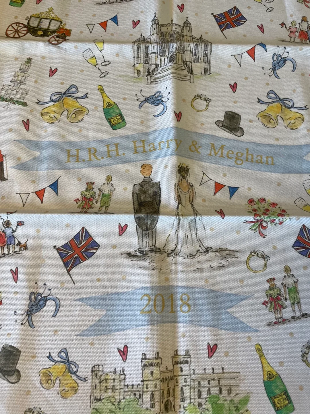 H.R.H. Harry & Meghan Tea Towel NEW image indicator(2)