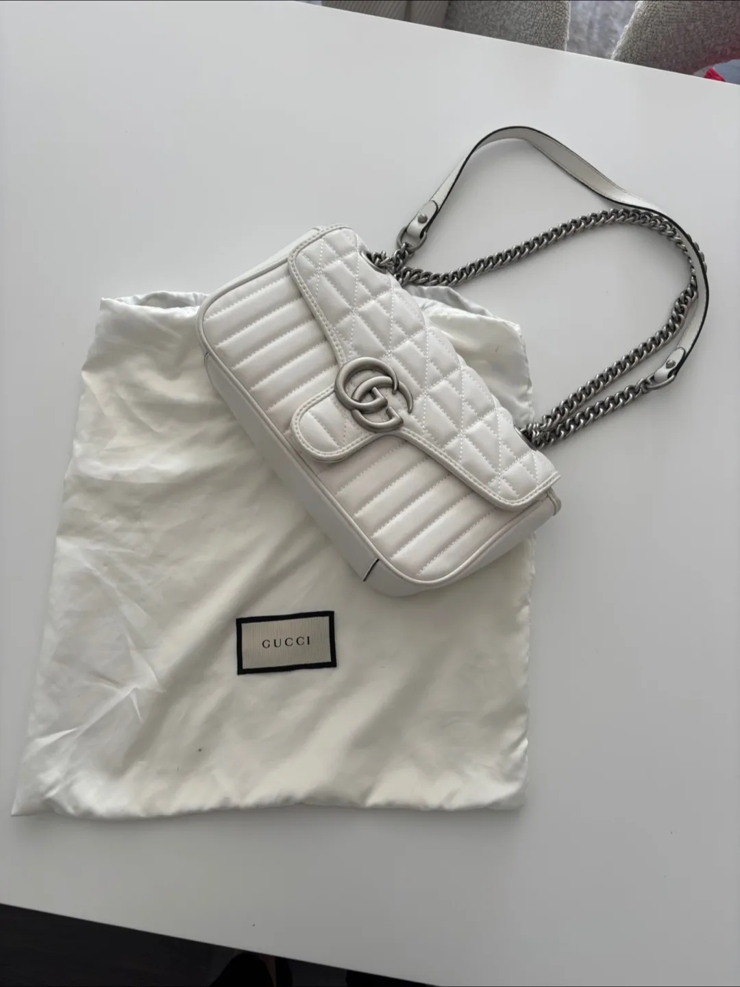 Gucci Marmont Small Shoulder Bag - White thumbnail