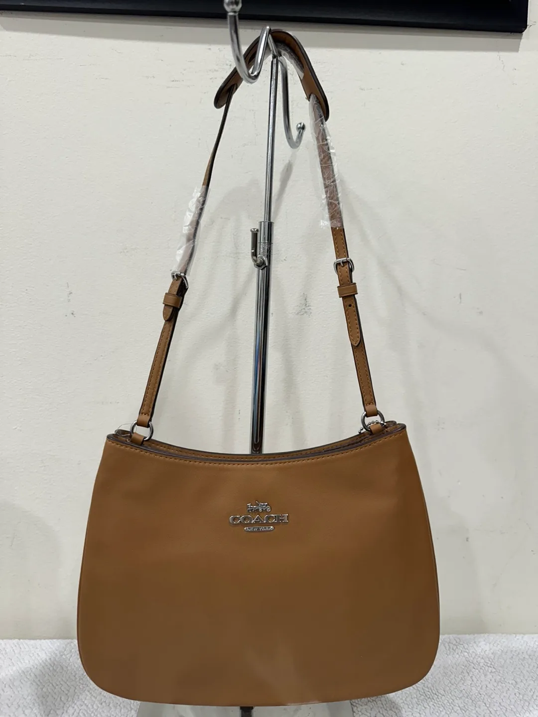 Brand New Coach  Leather Hobo Bag, Brown thumbnail
