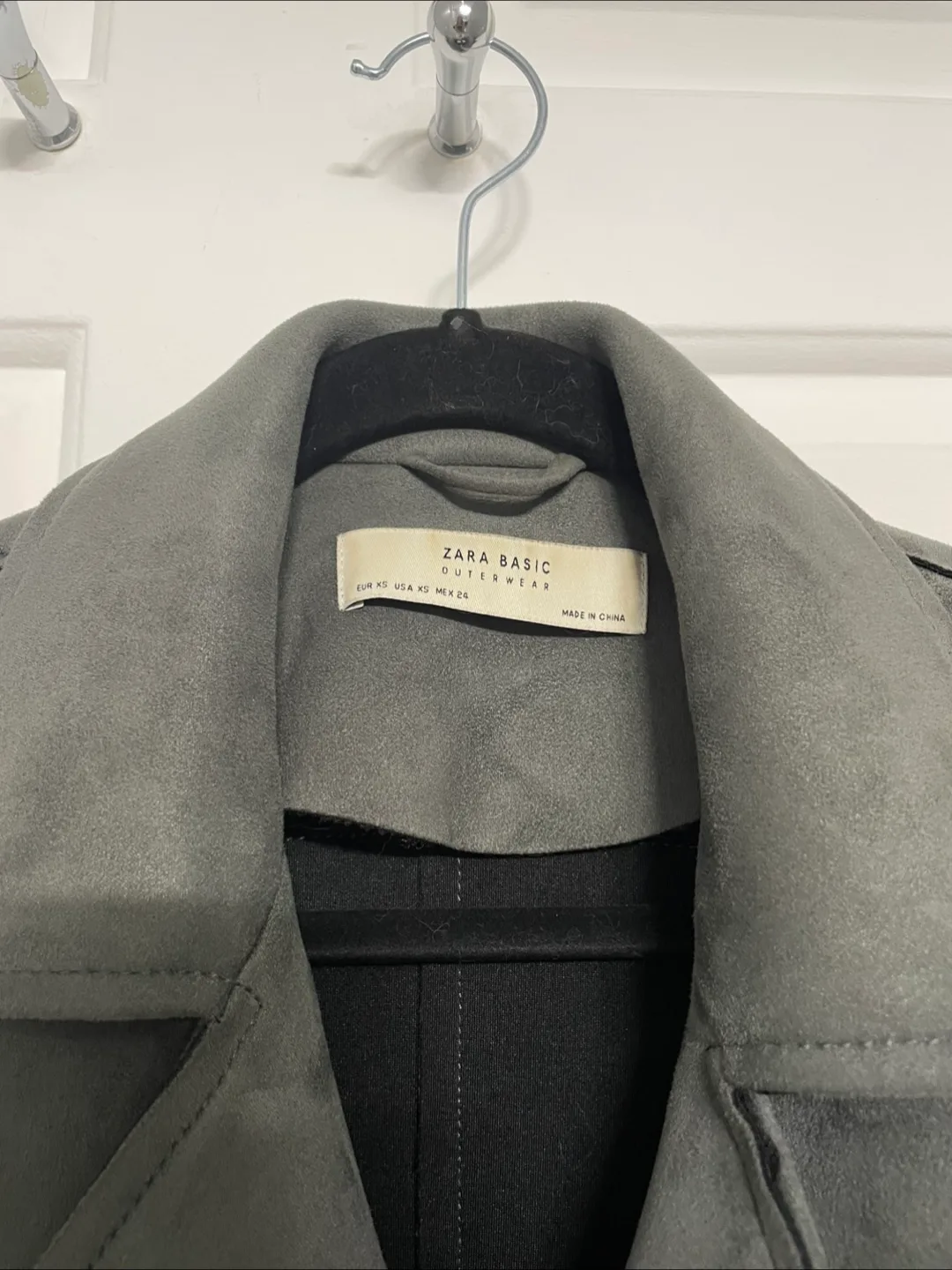Zara XS Gray Biker Jacket image indicator(4)