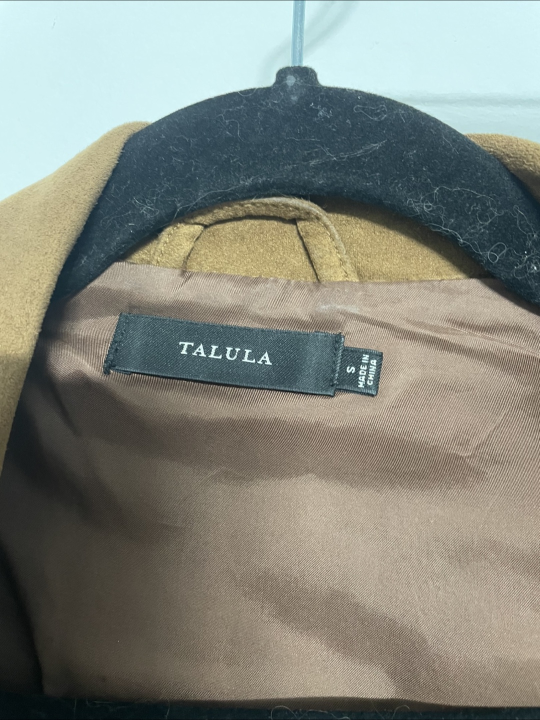 Talula Brown Suede Biker Jacket - Size Small - photo 4