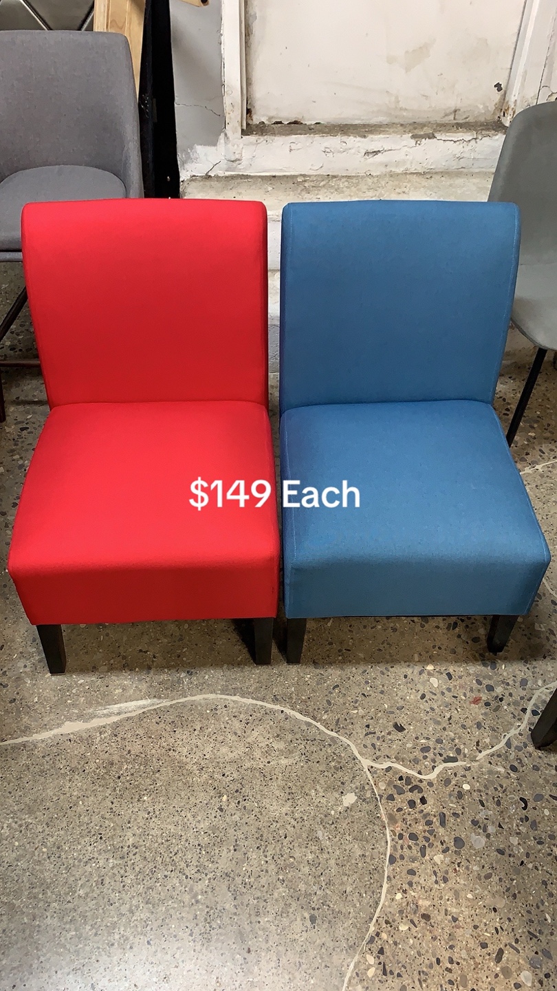 Red & Blue Accent Chairs - $149 Each