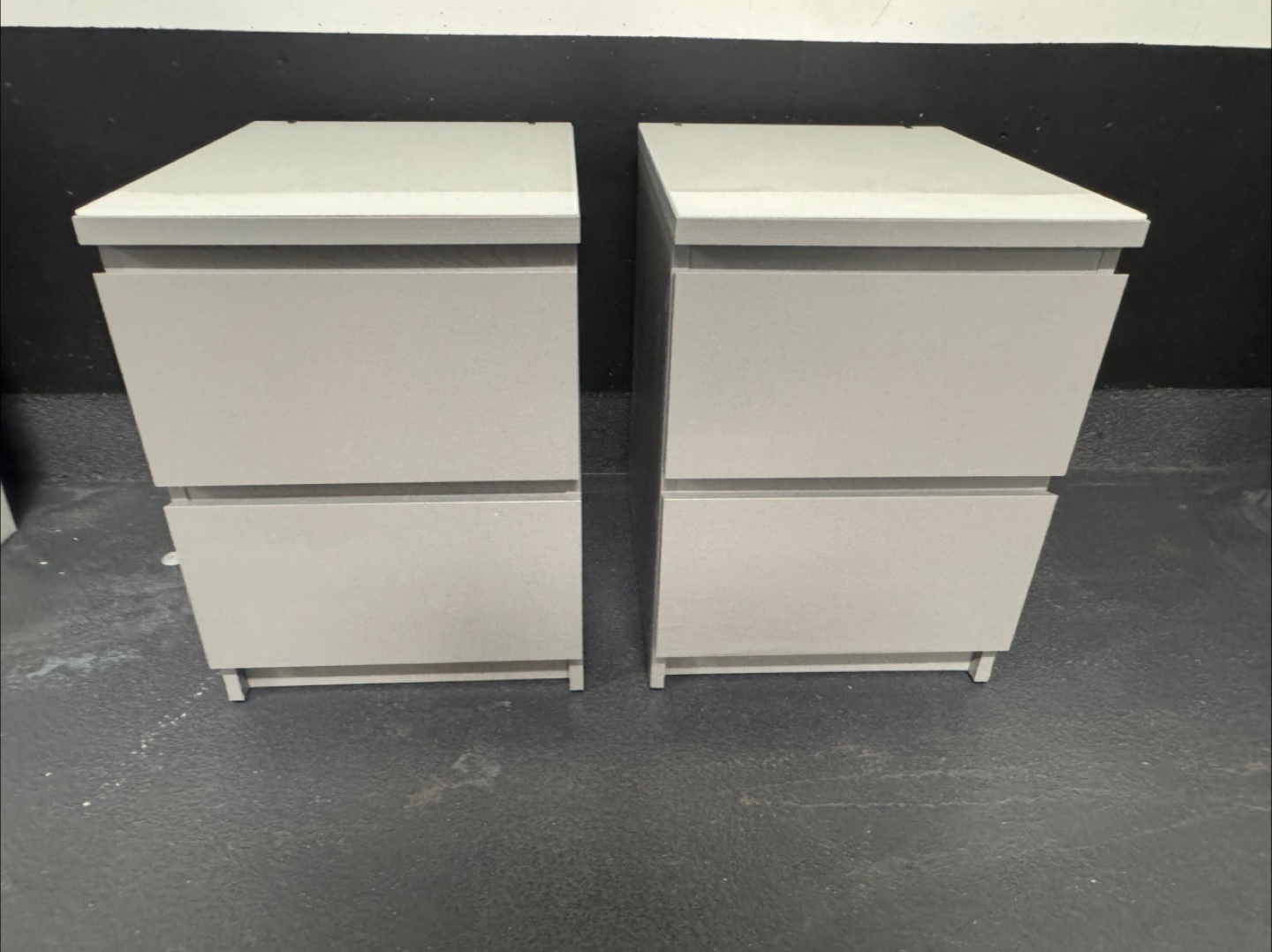 Set of 2 IKEA Grey Nightstands