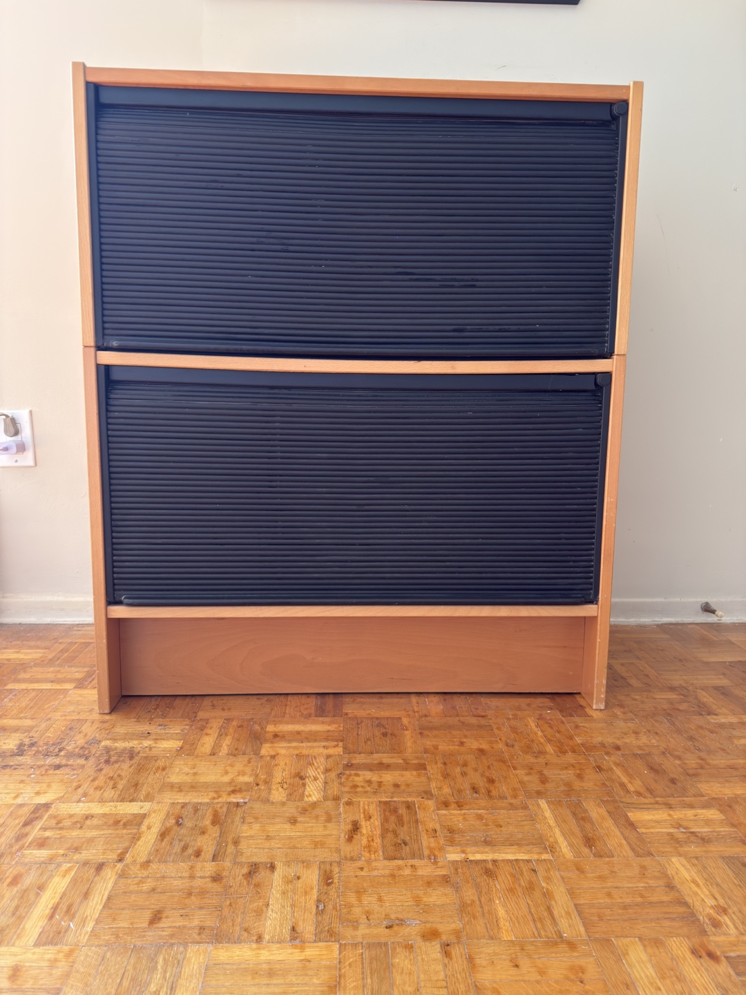 Wooden Cabinet with Roll-Top Doors - photo 3