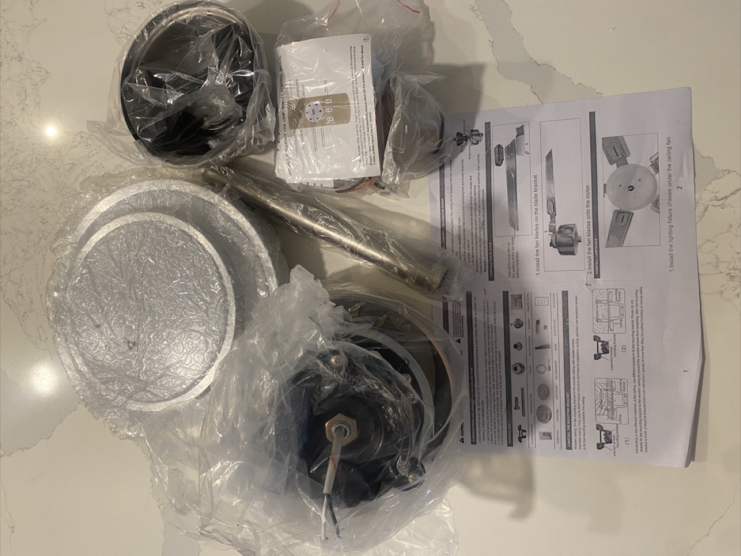 New Ceiling Fan with Light Kit