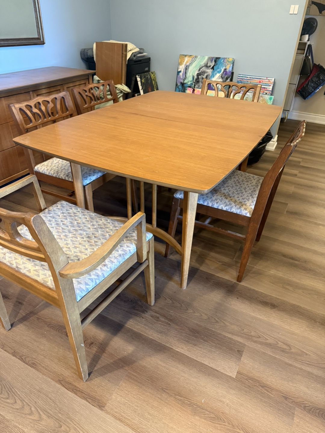 Wood Dining Table with 4 Chairs - photo 2