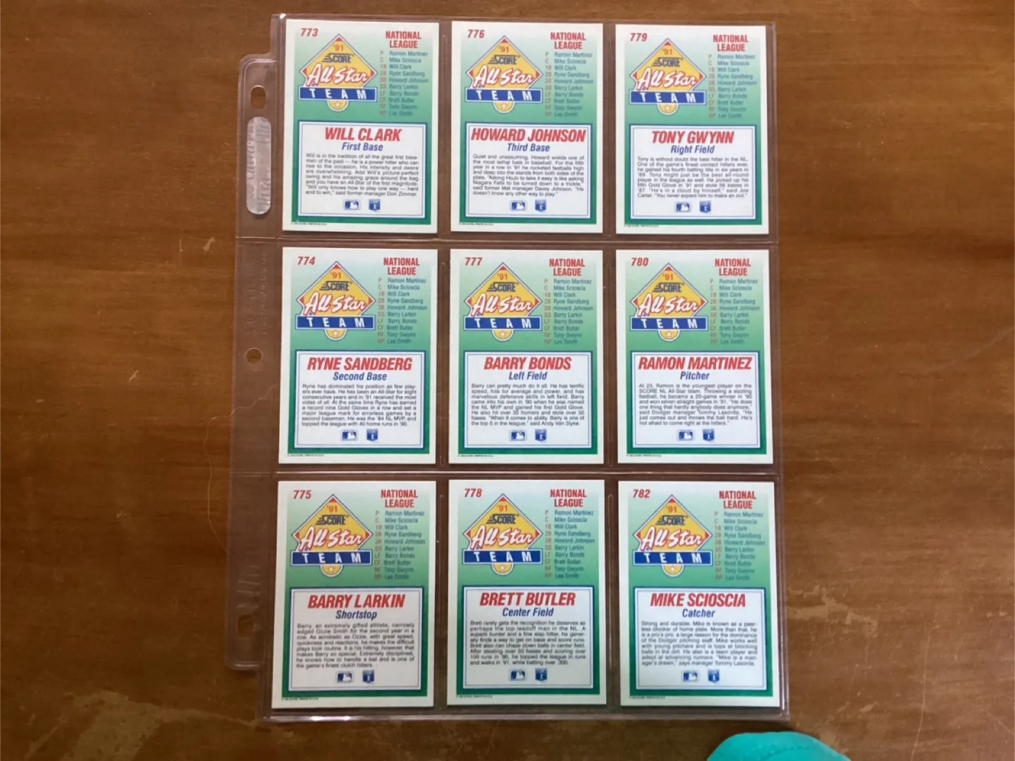 9. 1992 SCORE MLB Cards 773,774,775,776,777,778,779,780 & 782 image indicator(5)