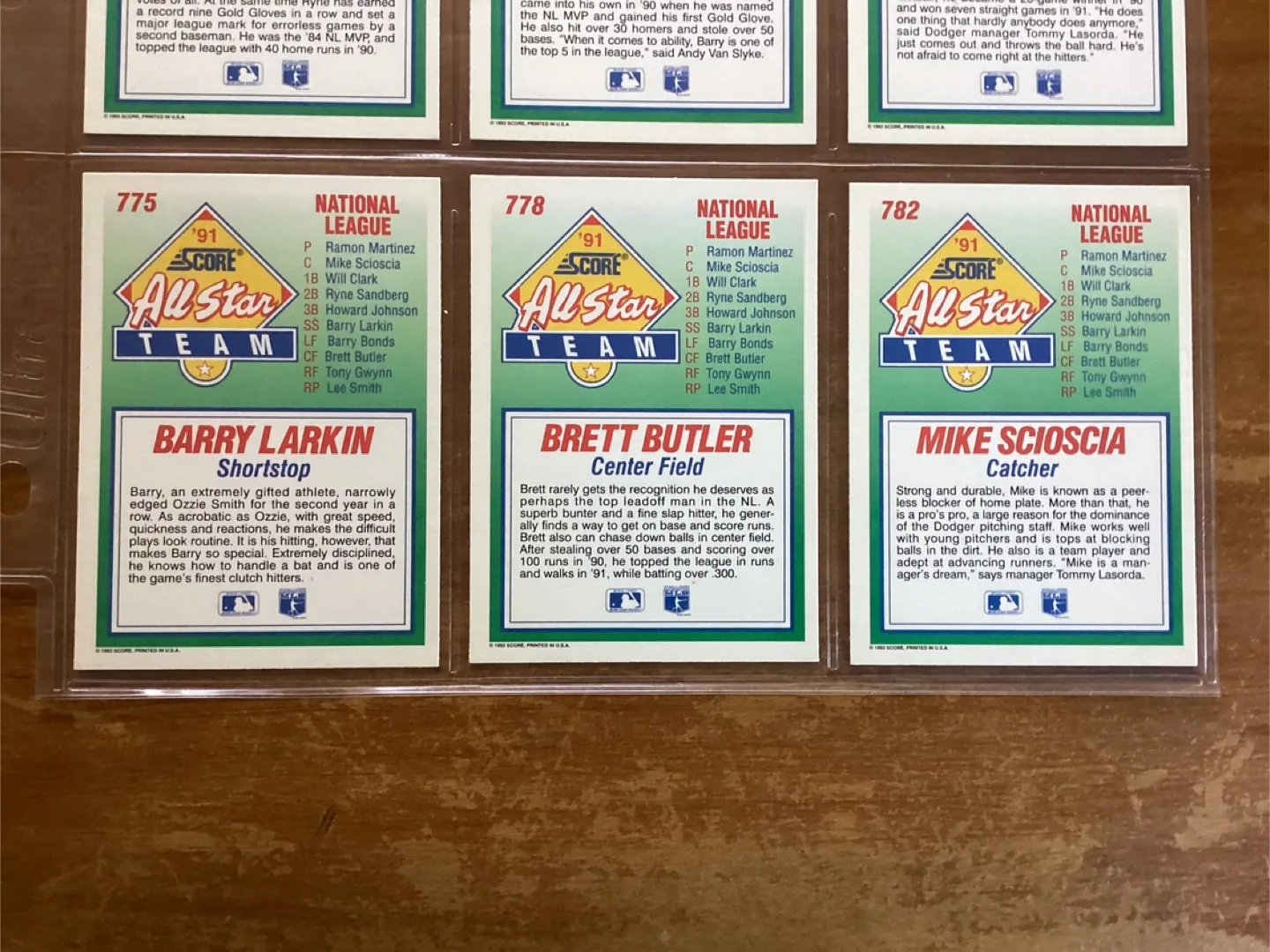 9. 1992 SCORE MLB Cards 773,774,775,776,777,778,779,780 & 782 image indicator(8)