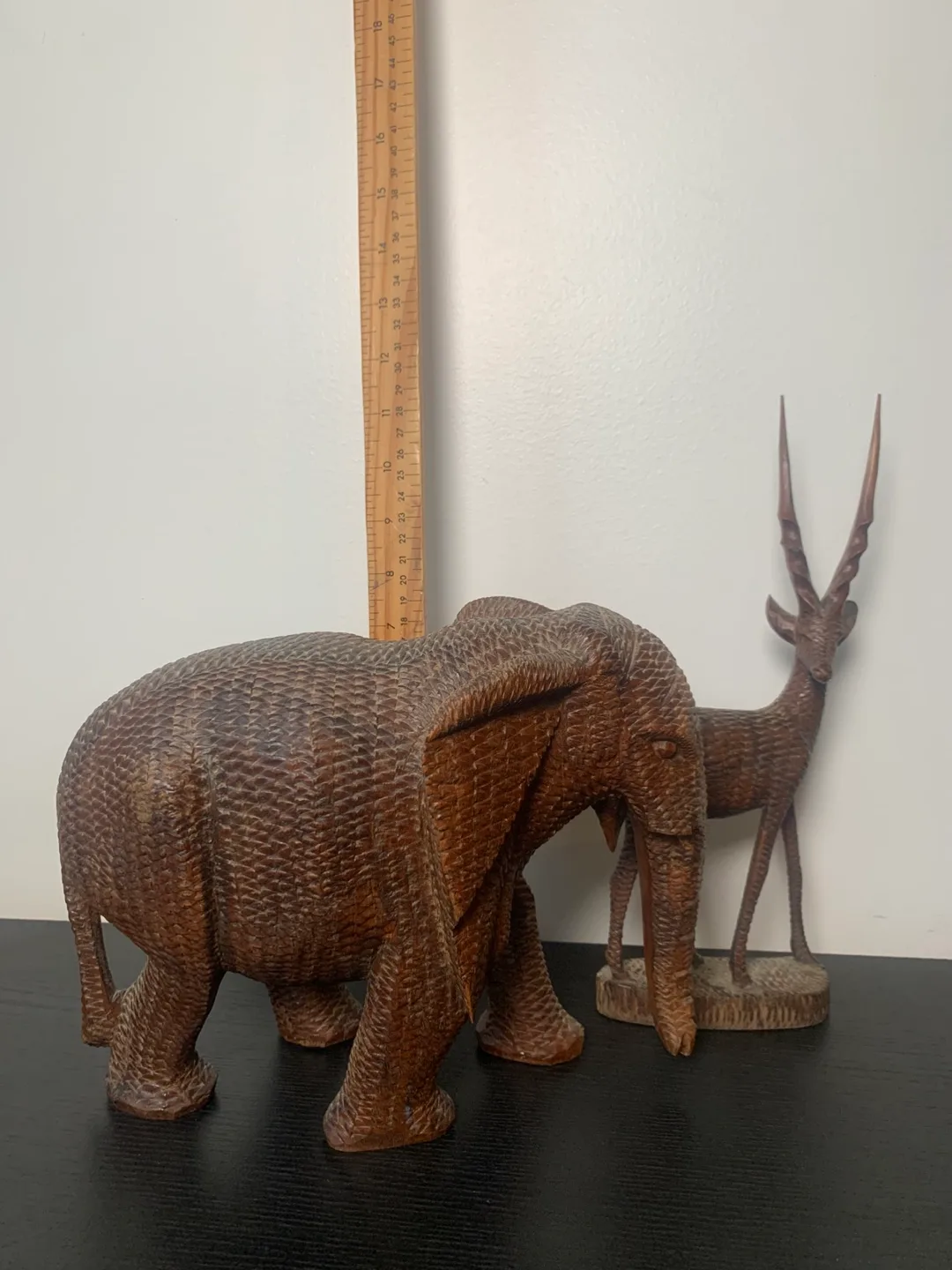 Wooden Elephant and Antelope Figurines image indicator(4)