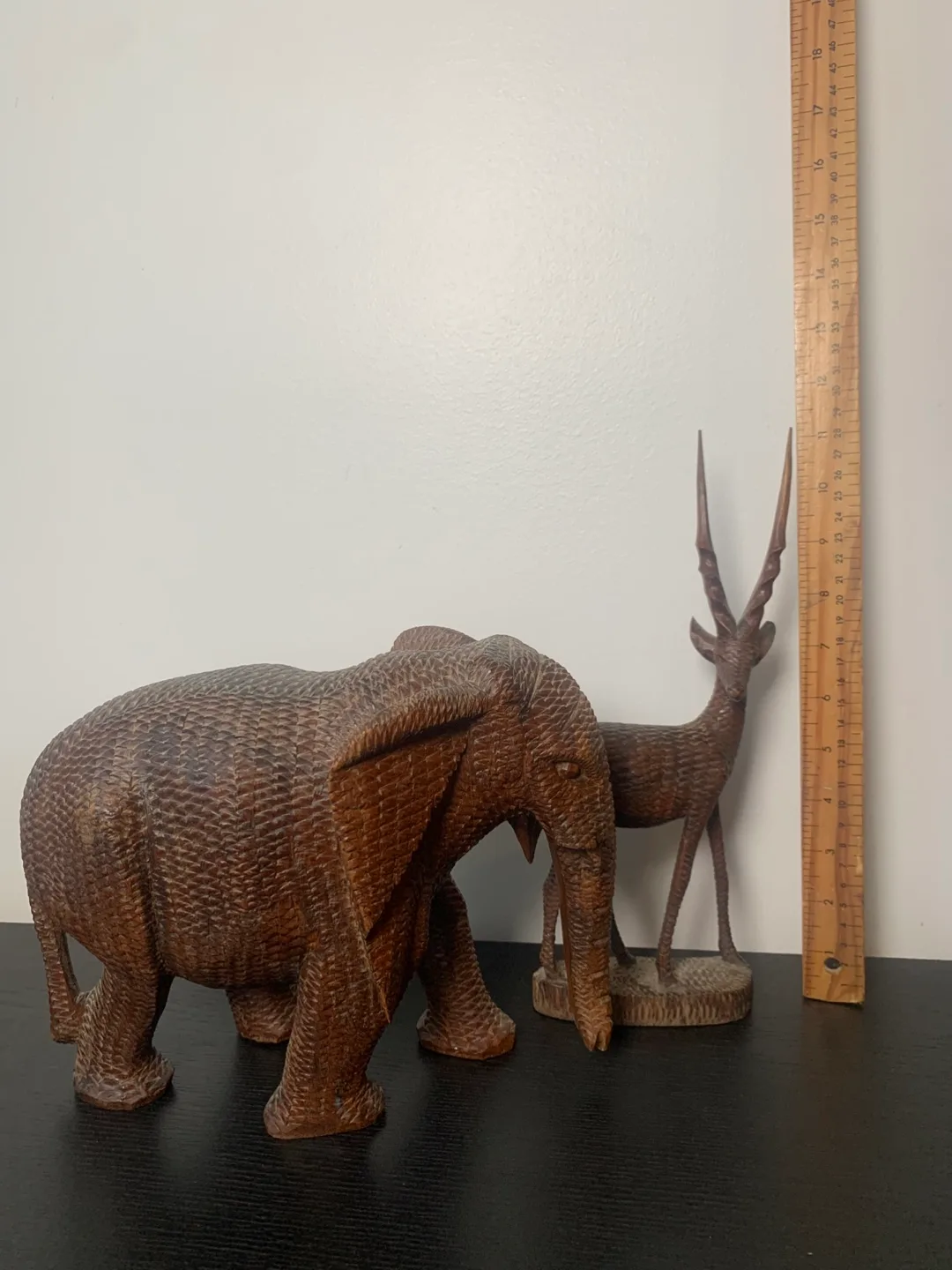 Wooden Elephant and Antelope Figurines image indicator(3)