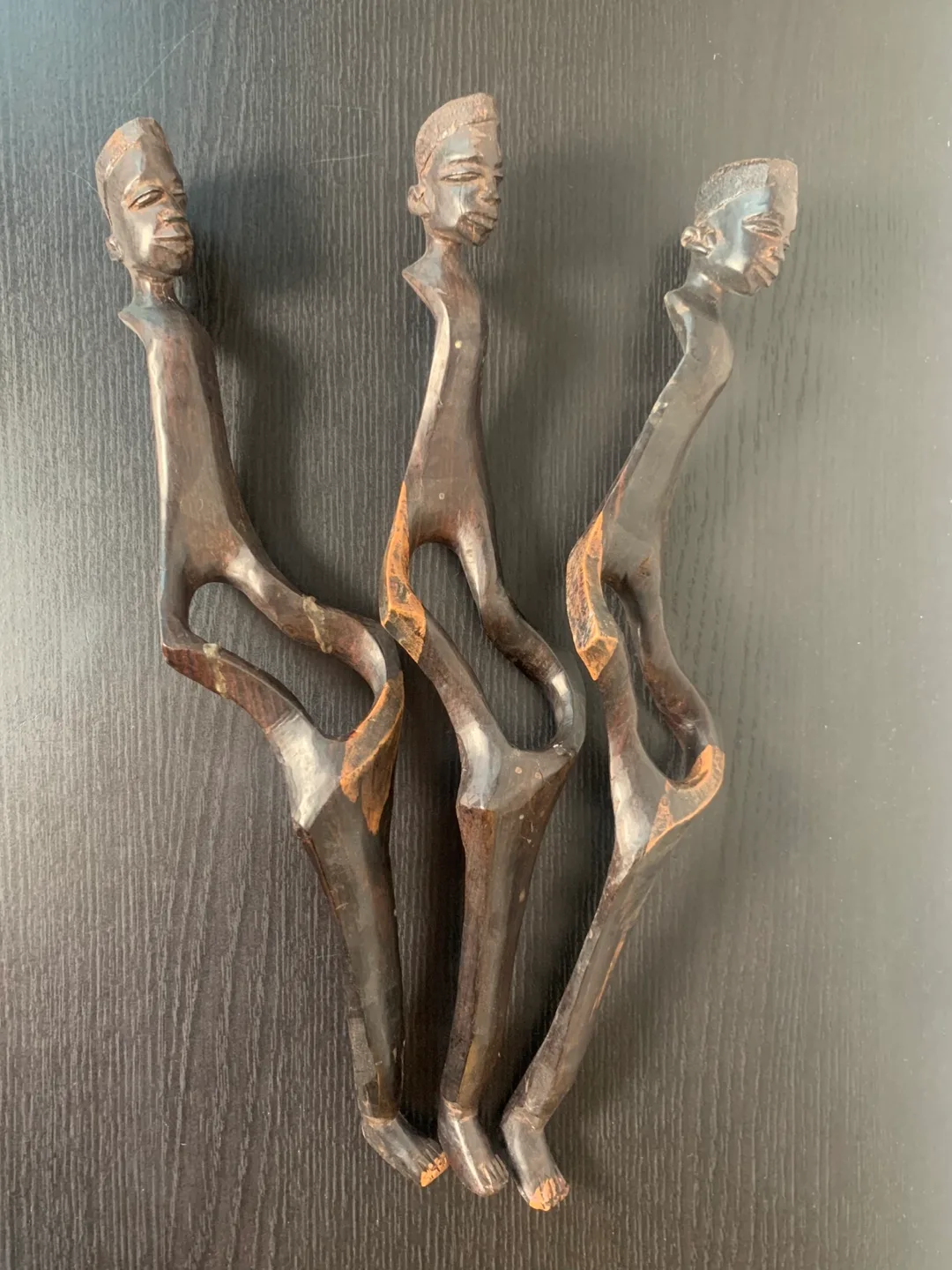 Set of 3 Vintage African Wood Carvings image indicator(2)