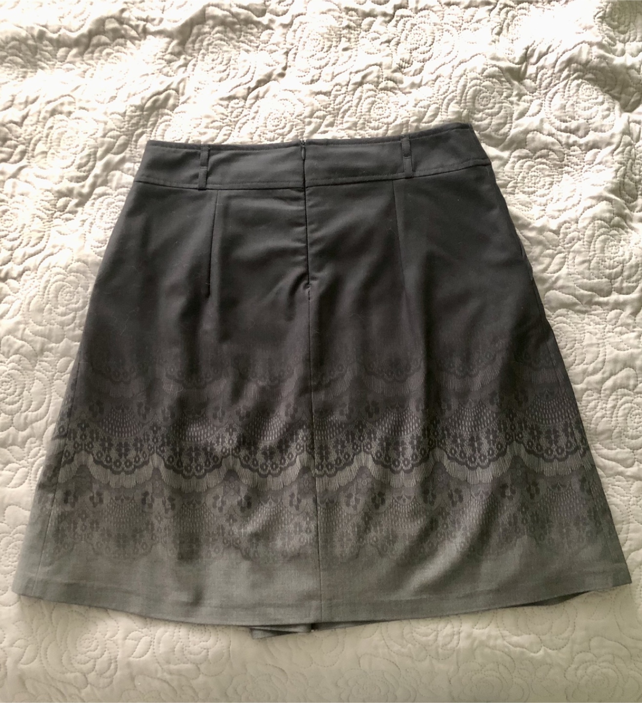Skirt - Brown with Lace Pattern - photo 3