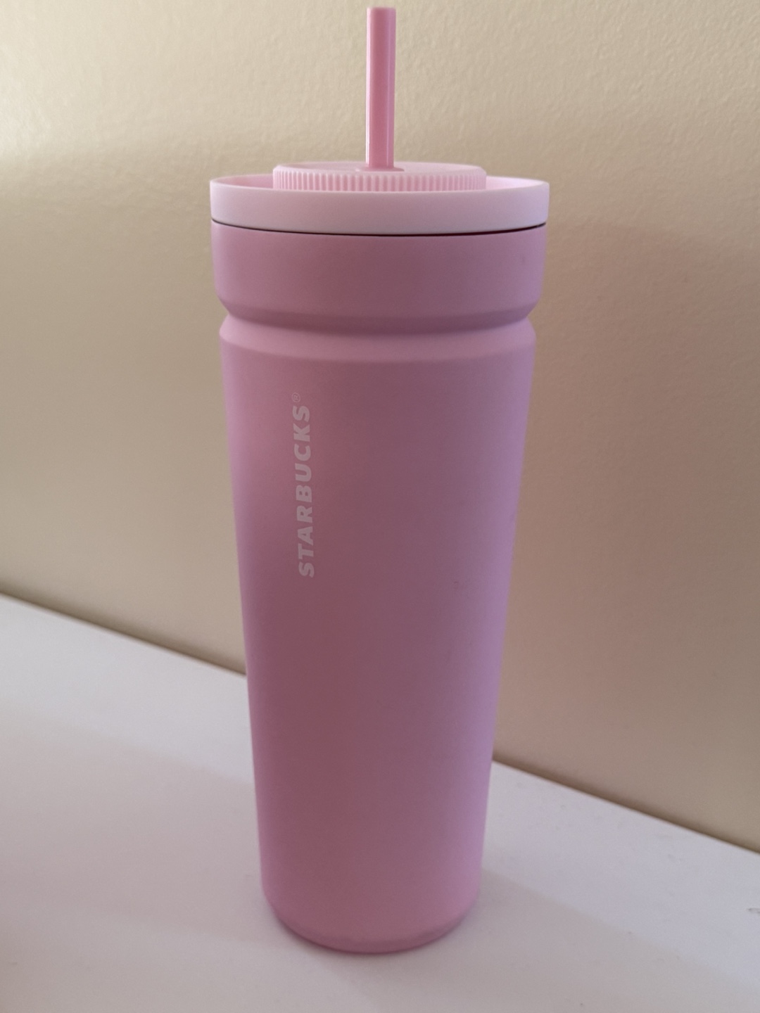 Starbucks Pink Tumbler with Straw