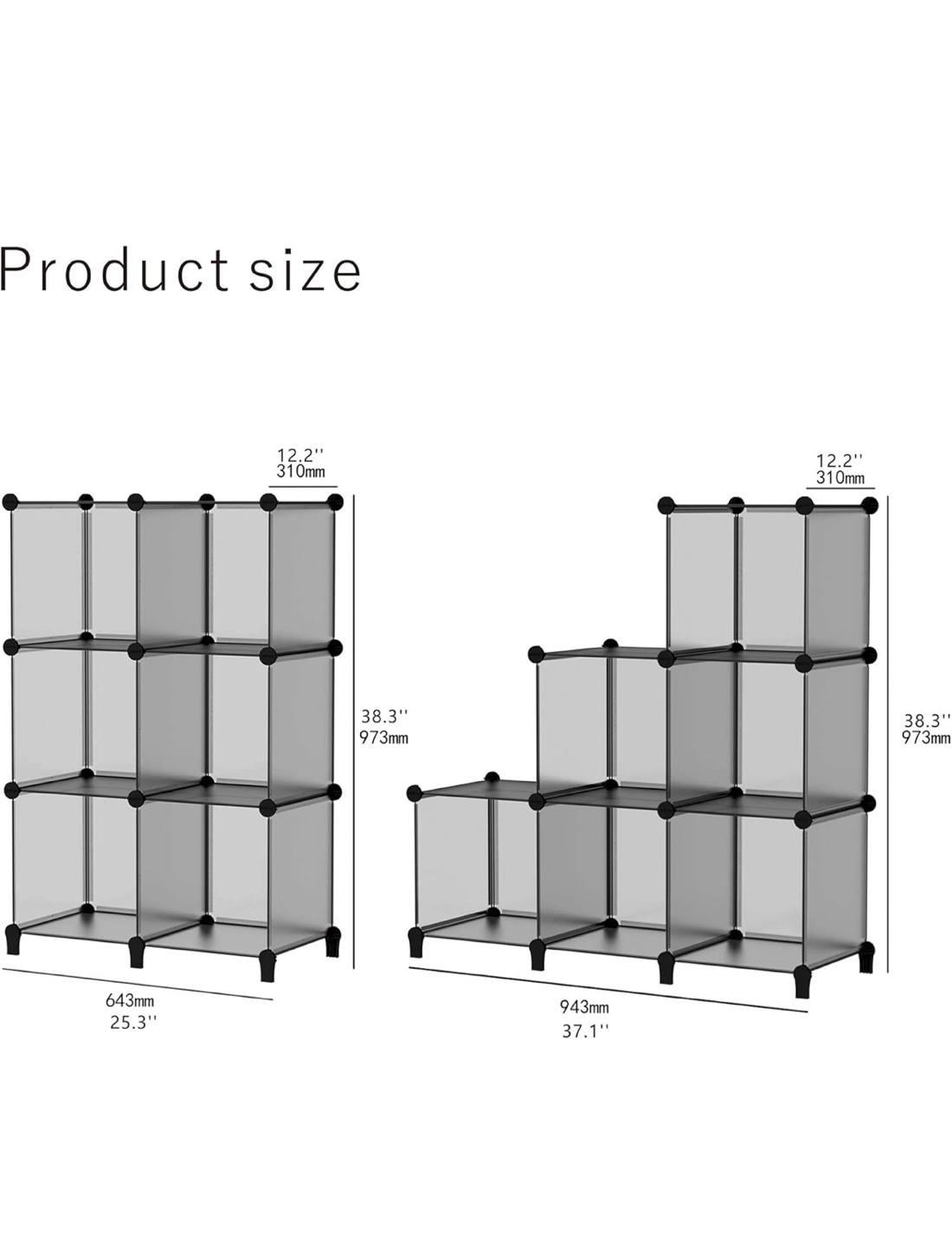 Two Cube Storage Organizer, each 6-Cube