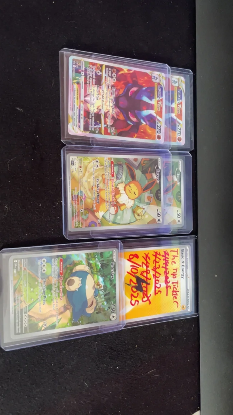 Pokemon promo Cards - Lucario, Eevee, Snorlax thumbnail