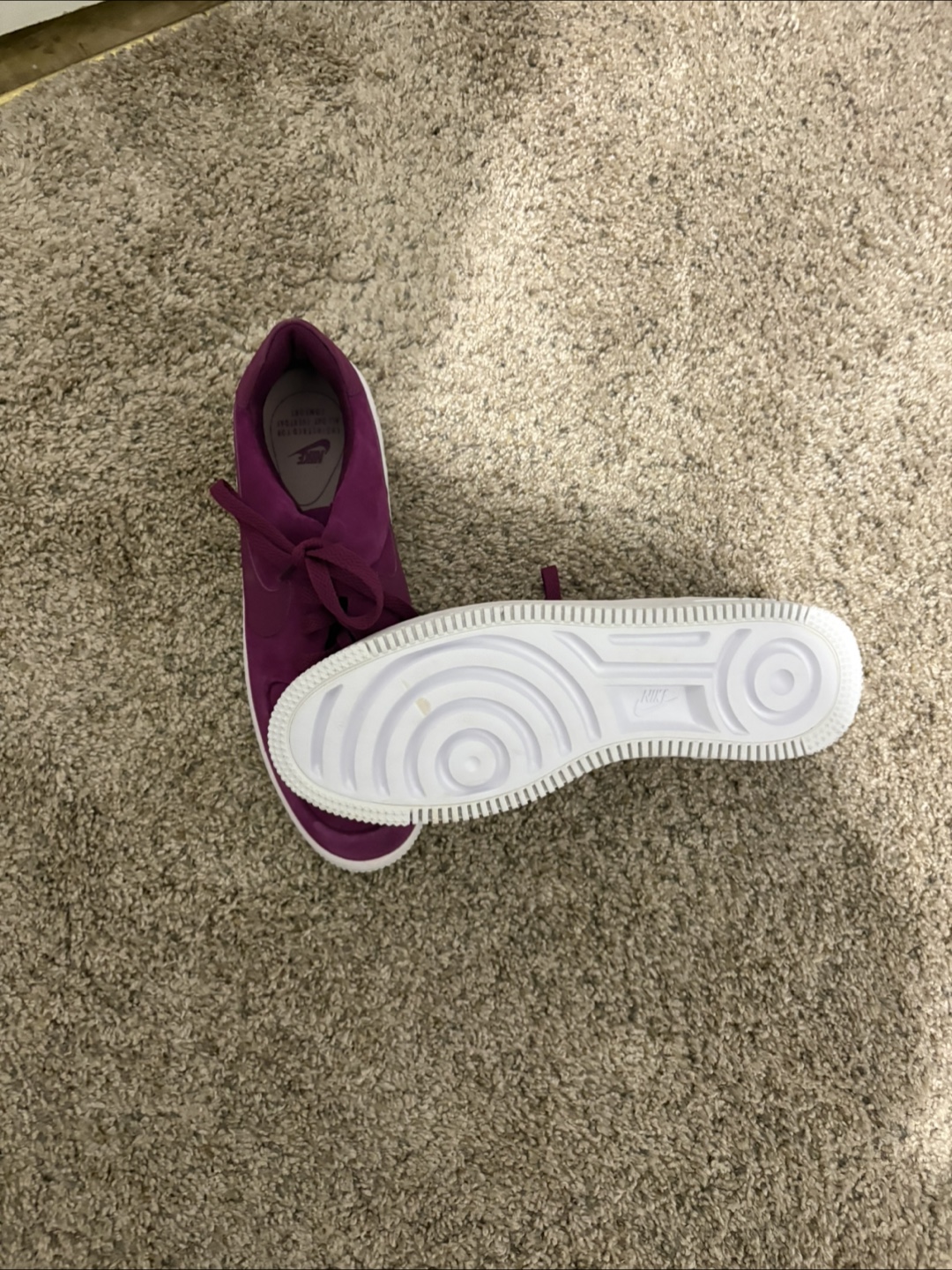 Nike Air Force 1 Fuschia Suede Shoes - photo 3