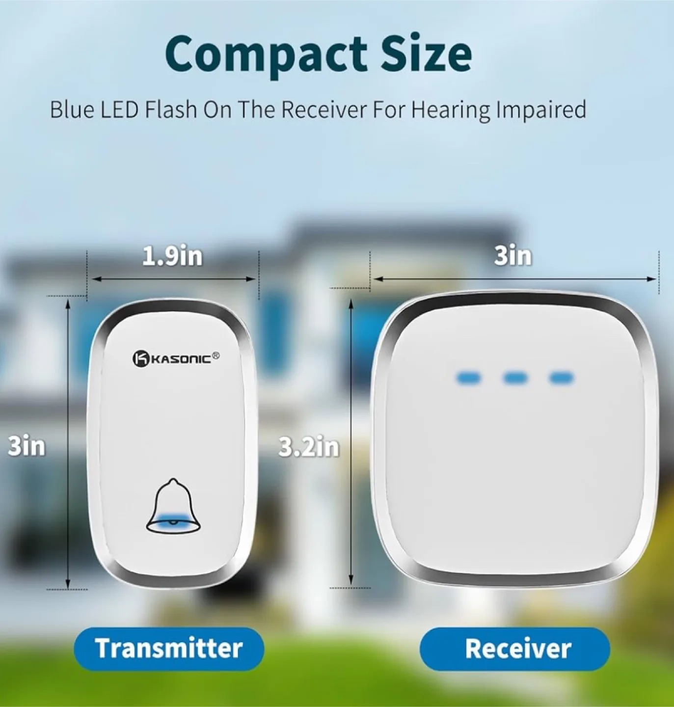 Wireless Doorbell – 1000FT Range, Waterproof, Adjustable Volume image indicator(6)