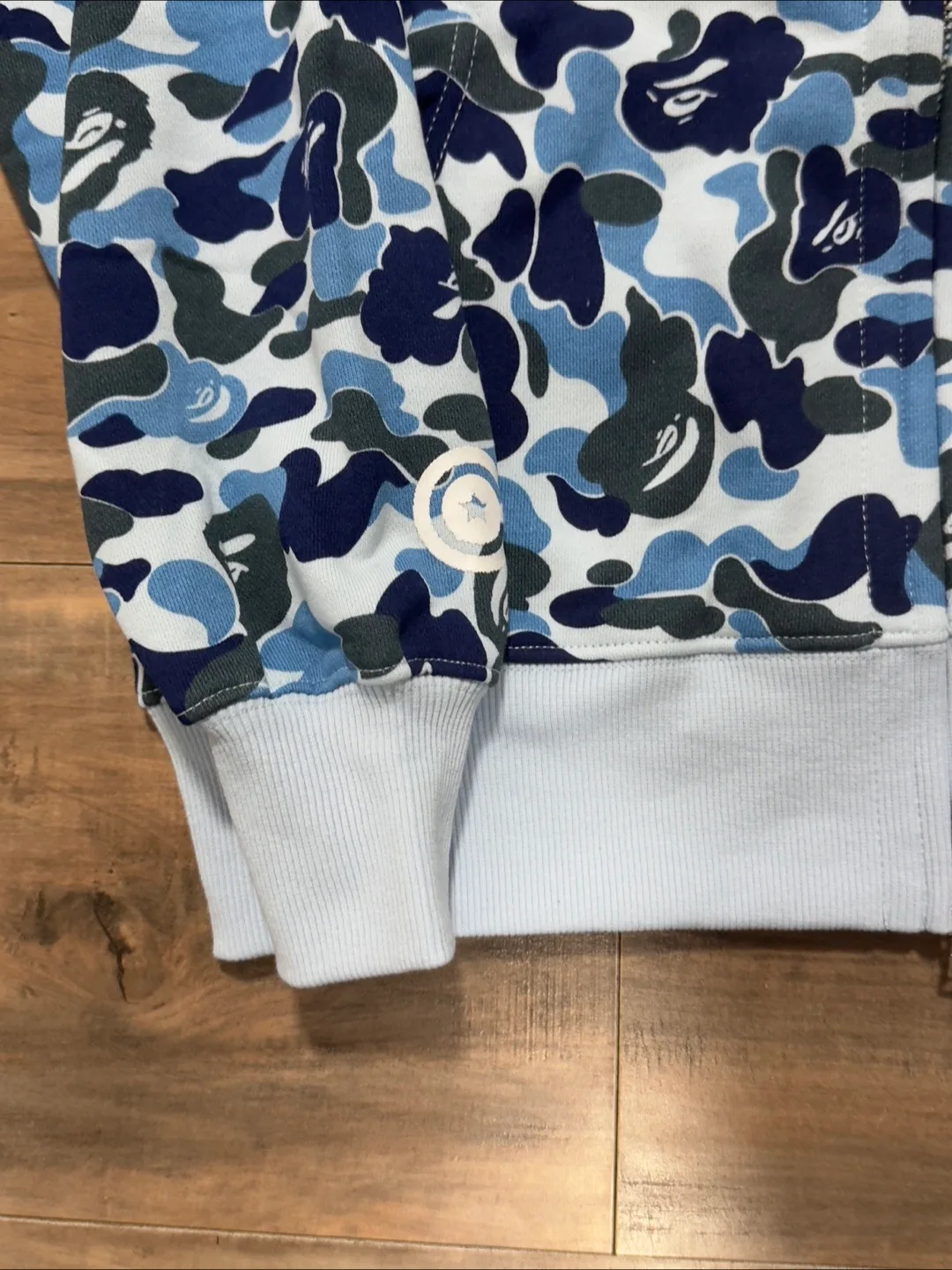 BAPE Blue Camo Shark Hoodie full zip image indicator(3)