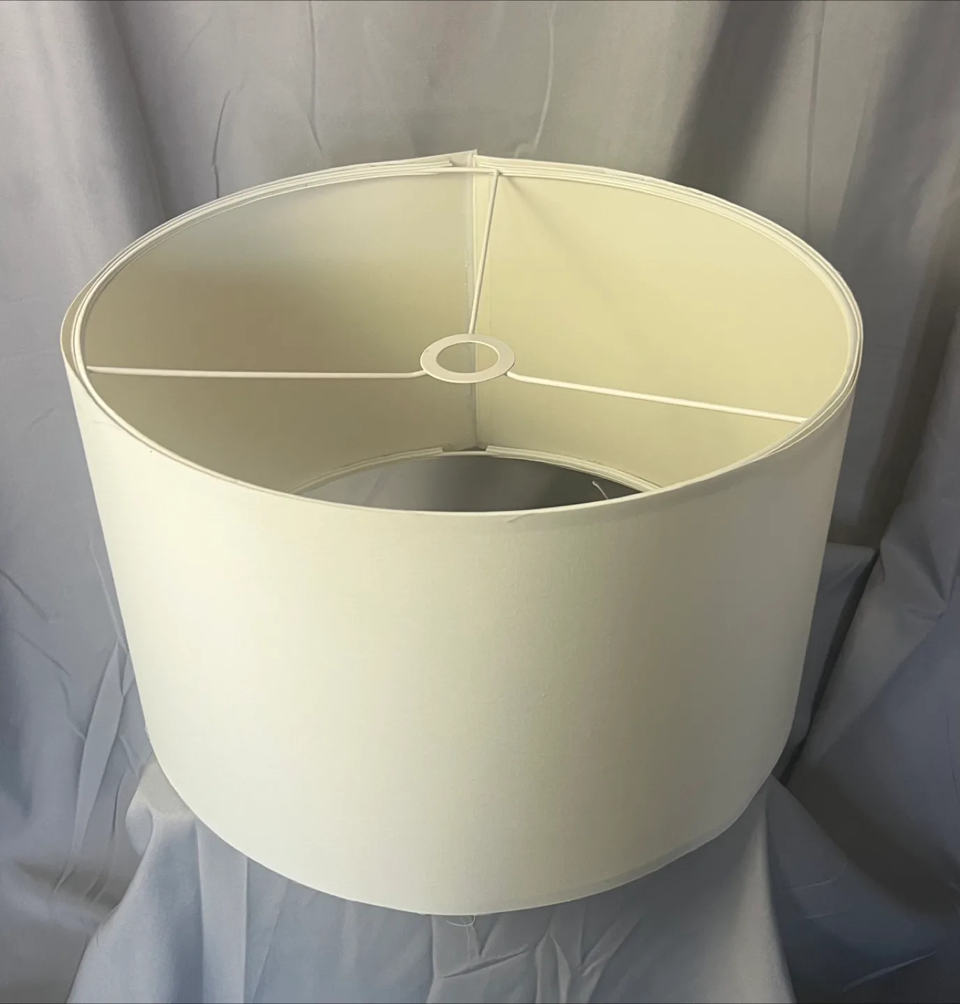 Large white IKEA drum lampshade-Excellent Condition-Like New thumbnail