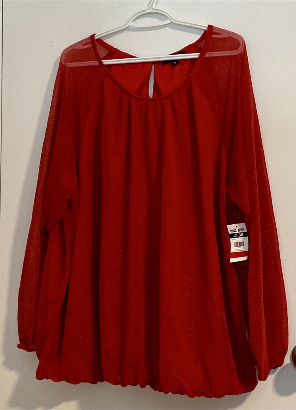 Lily Morgan Red Blouse - Size 3X