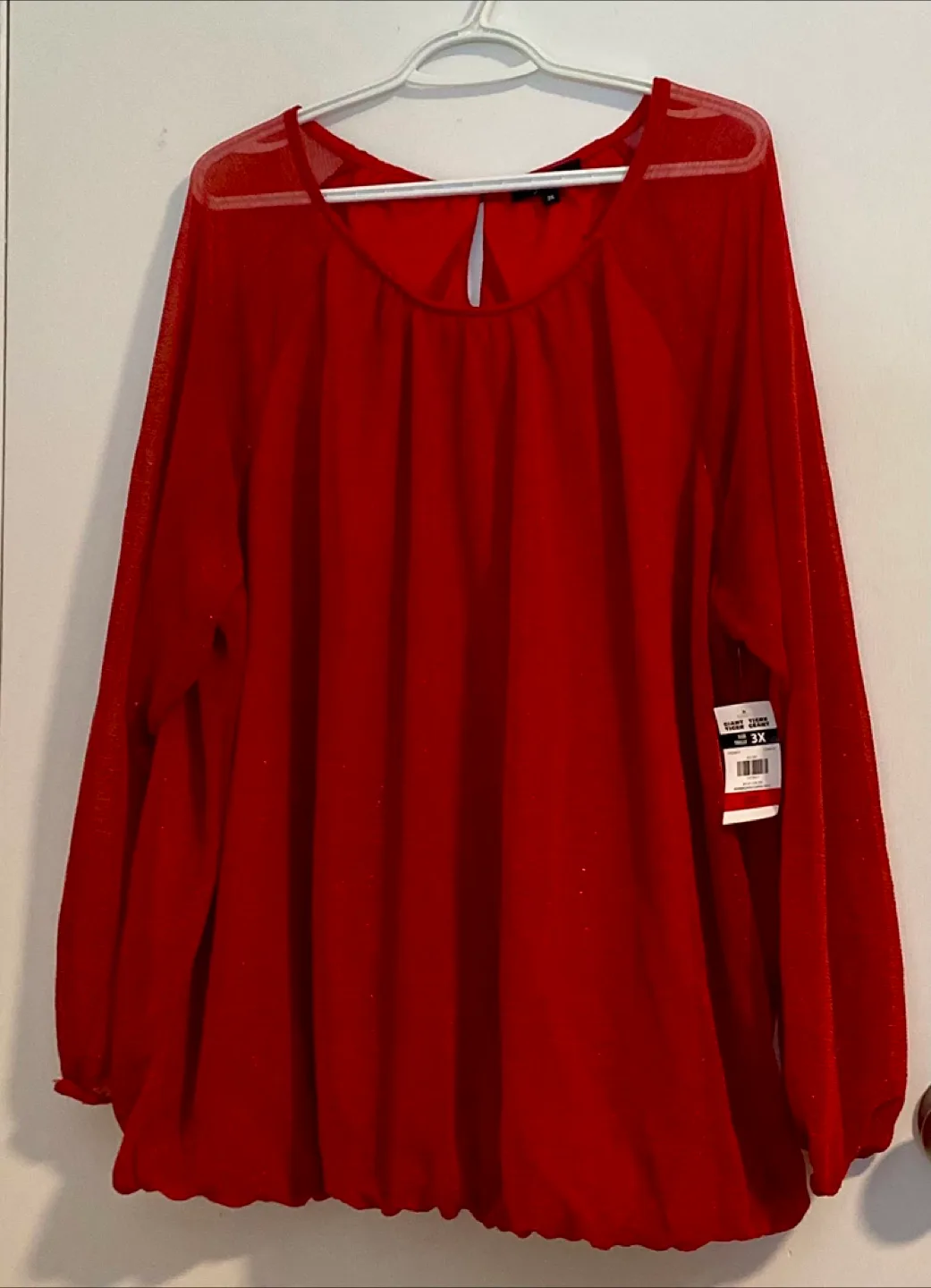 Lily Morgan Red Blouse - Size 3X thumbnail