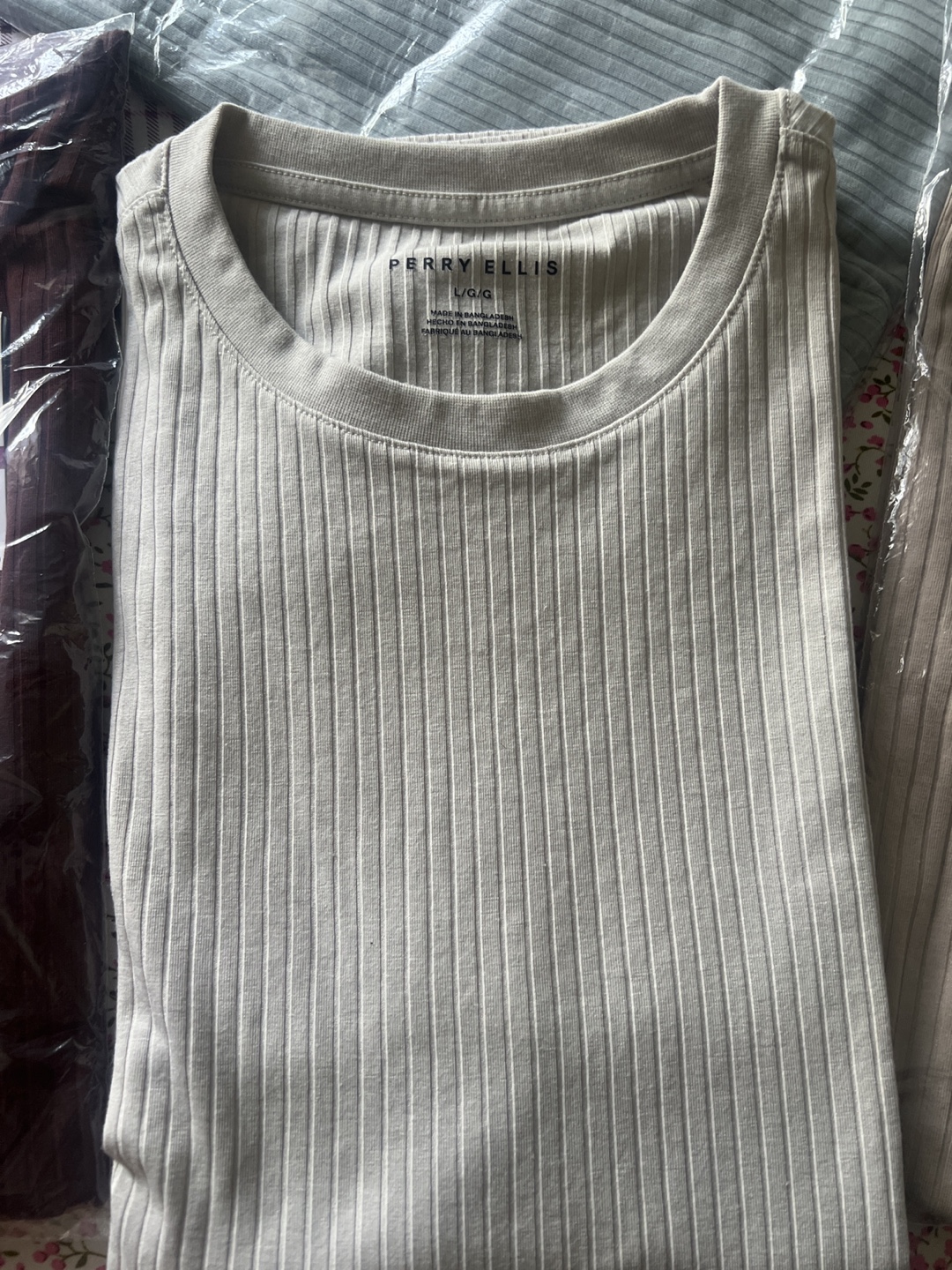 Perry Ellis Ribbed Knit T-Shirts, New - photo 4
