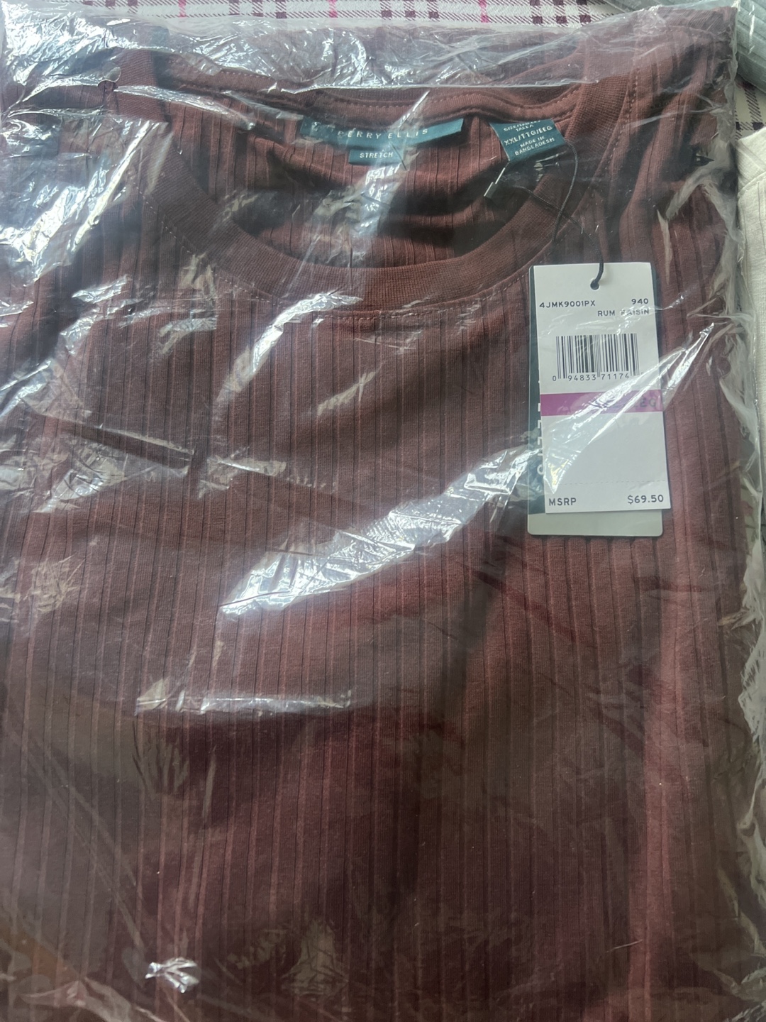 Perry Ellis Ribbed Knit T-Shirts, New - photo 2