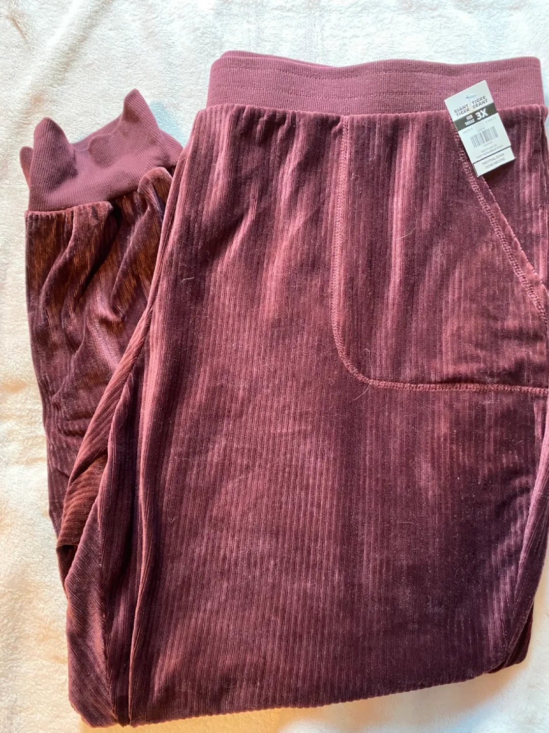 Burgundy Corduroy Pants - 3XL thumbnail