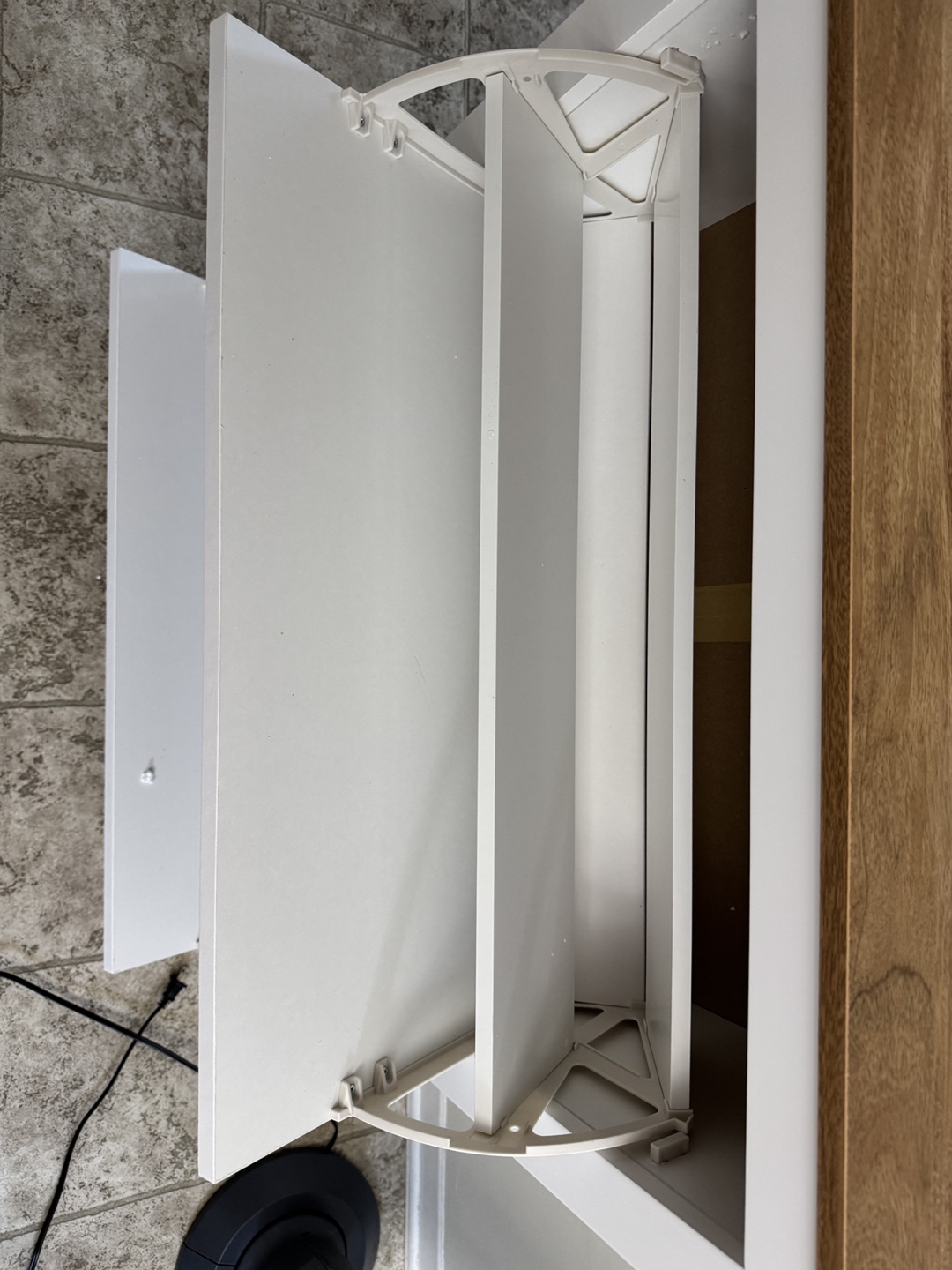 White Shoe Cabinet - 2-Tier Storage - photo 3