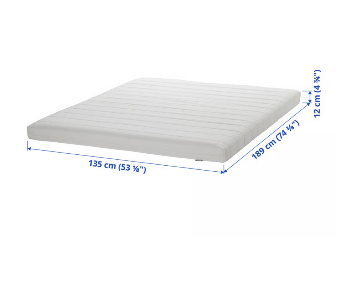 IKEA Mattress - 53 1/8" x 74 3/8" - photo 2