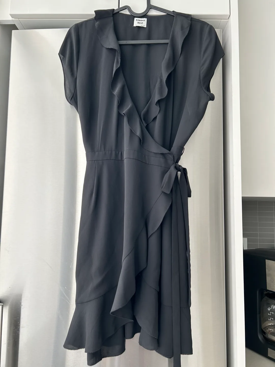 Sunday Best Black Wrap Dress - Size 2 image indicator(2)