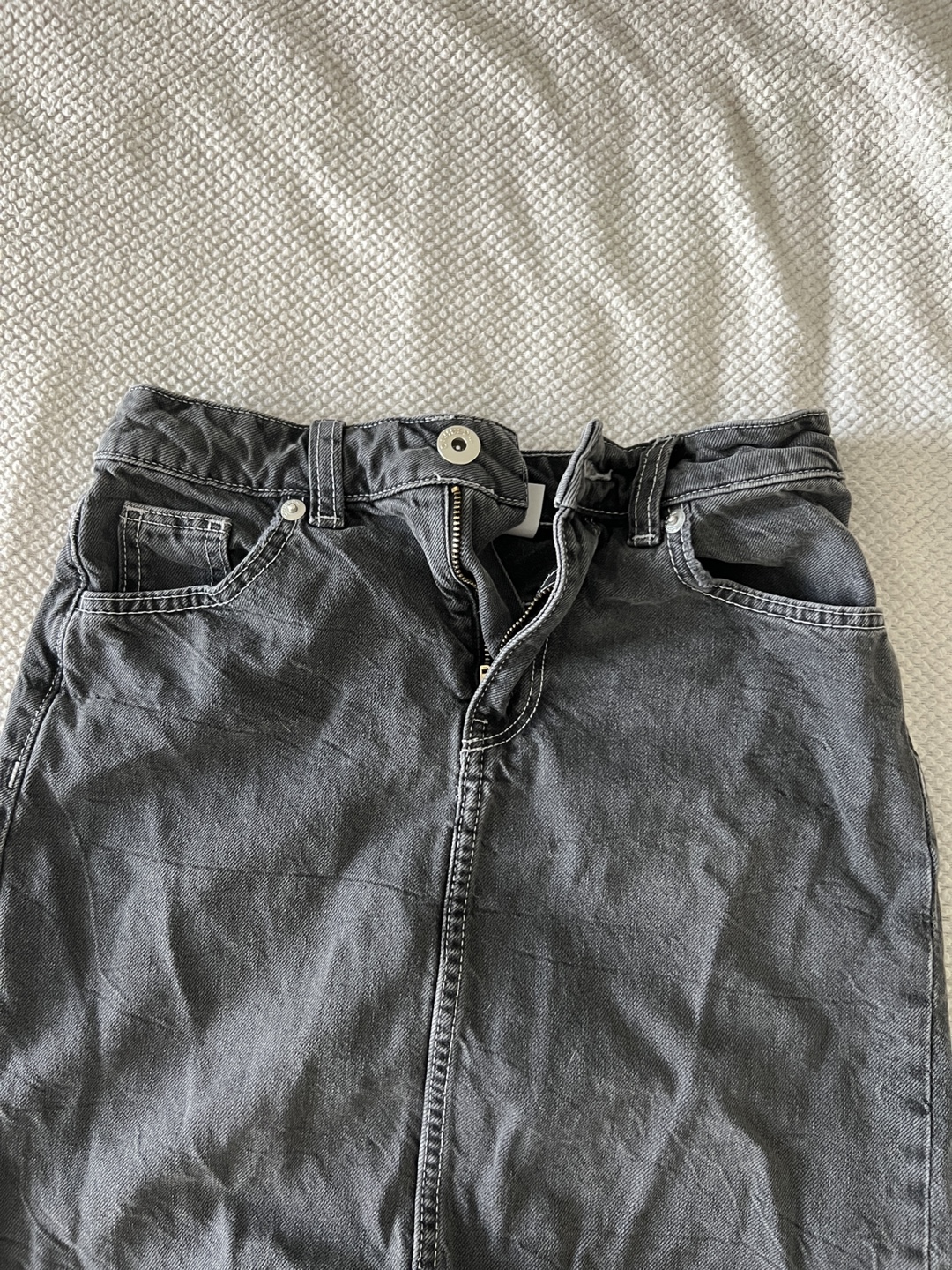 H&M Grey Denim Maxi Skirt - photo 2