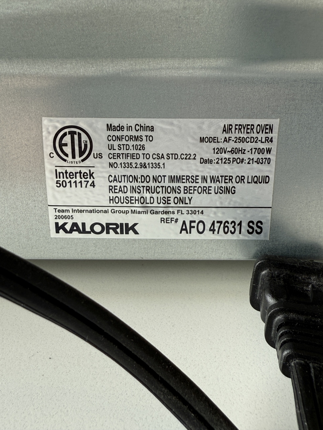 Kalorik MAXX AF 250CD2-LR4 Air Fryer - photo 4