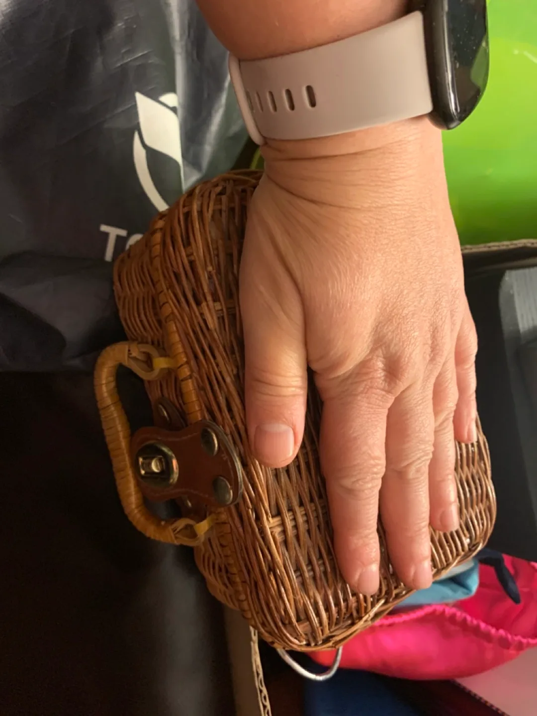 Vintage Miniature Tea Set in Wicker Basket image indicator(5)