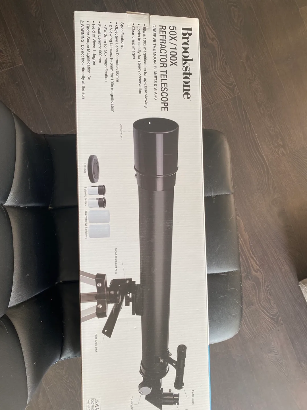 Brookstone 50X/100X Refractor Telescope image indicator(3)