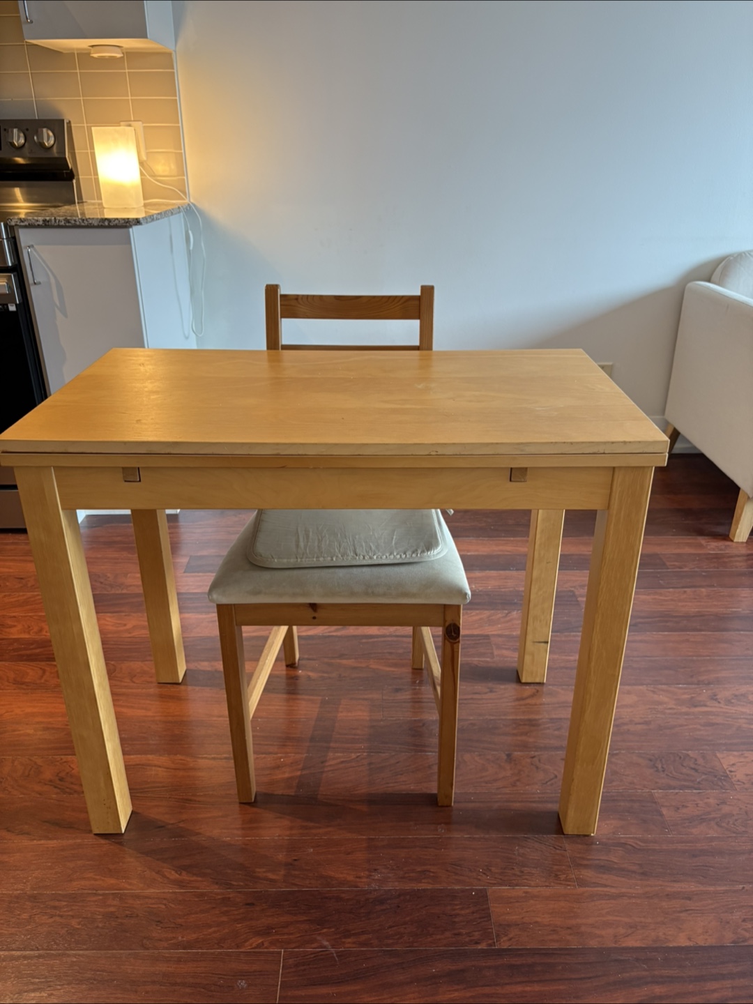 Wooden Extendable Ikea Dining Table - photo 2