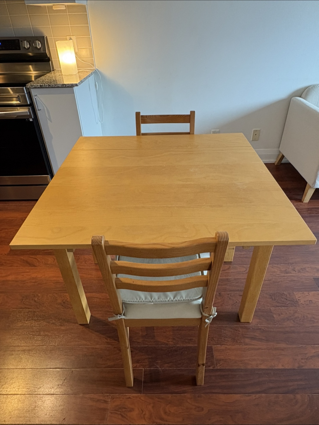 Wooden Extendable Ikea Dining Table - photo 3