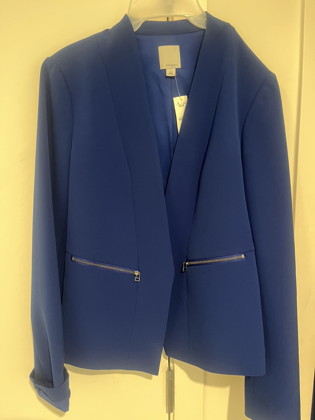 H Halston Blue Blazer - Size 8