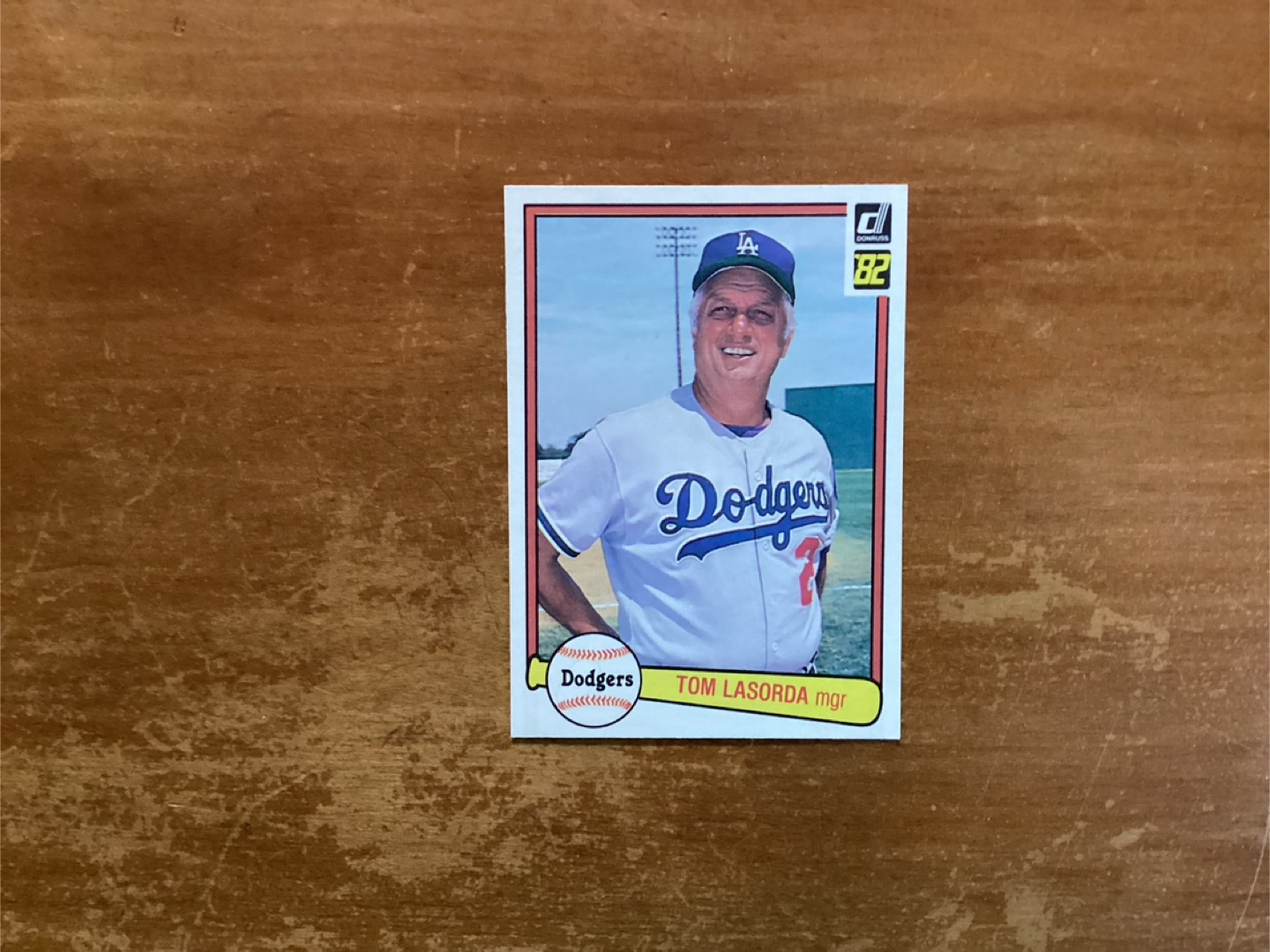 1982 DONRUSS TOM LASORDA Card #110 LLS ANGELES DODGERS - photo 3