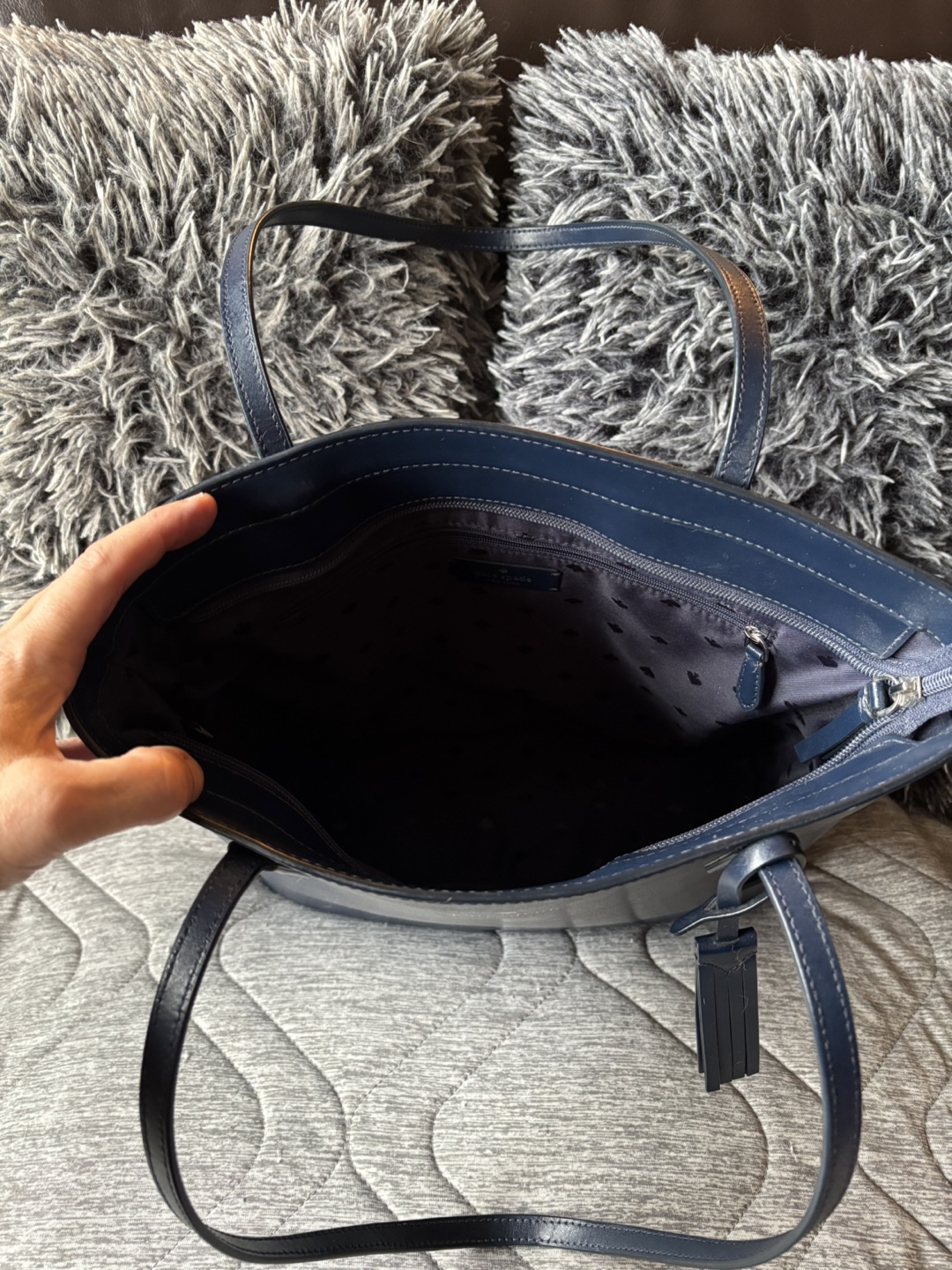 Kate Spade New York Navy Blue Tote Bag - photo 4