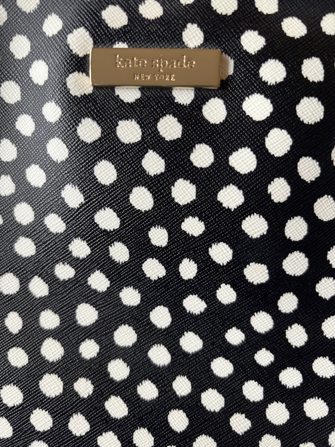 Kate Spade Black & White Polka Dot Tote Bag