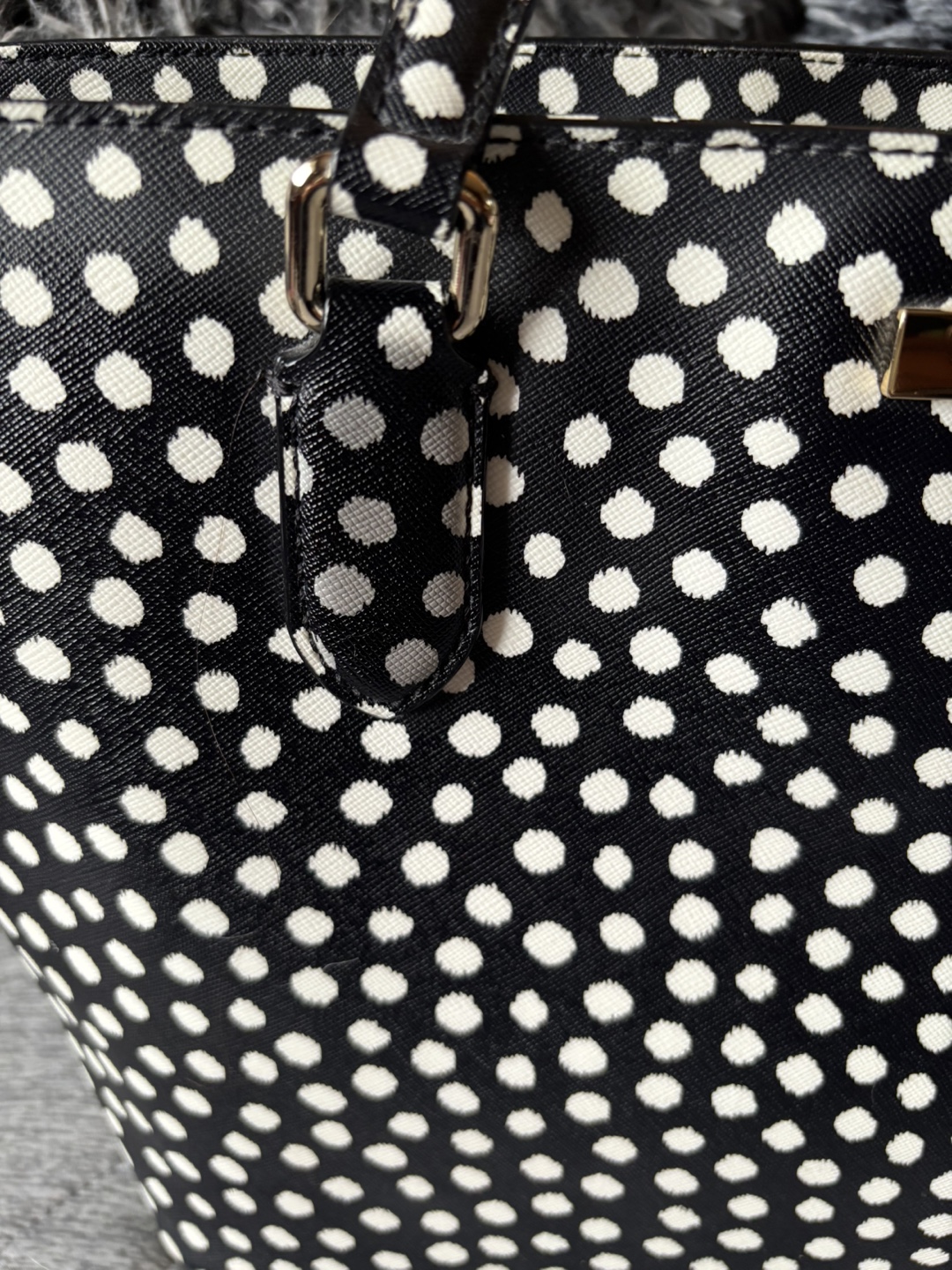 Kate Spade Black & White Polka Dot Tote Bag - photo 4