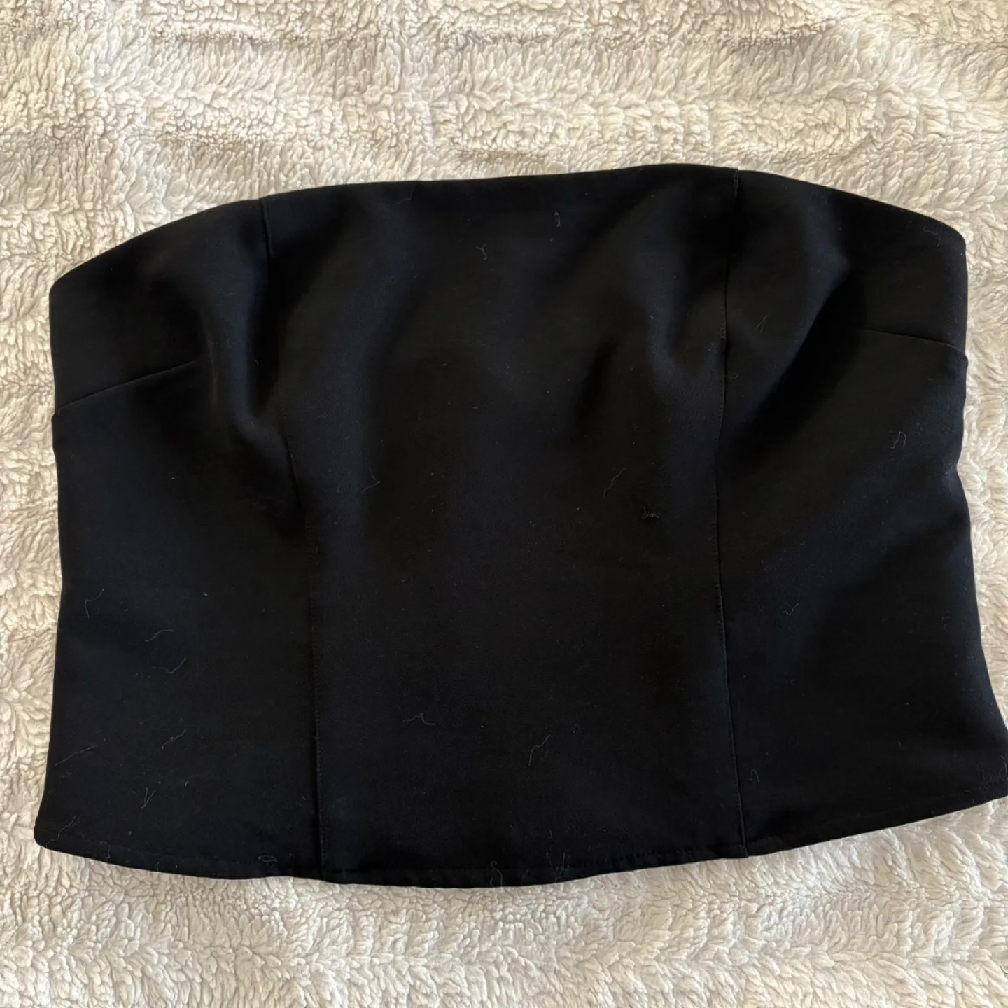 🧡Black Strapless Top - Size L thumbnail