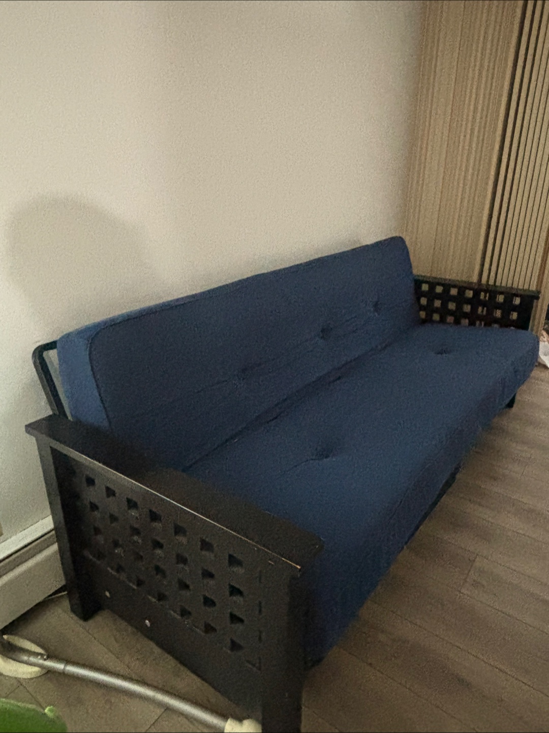 Blue Futon Couch and bed - photo 3