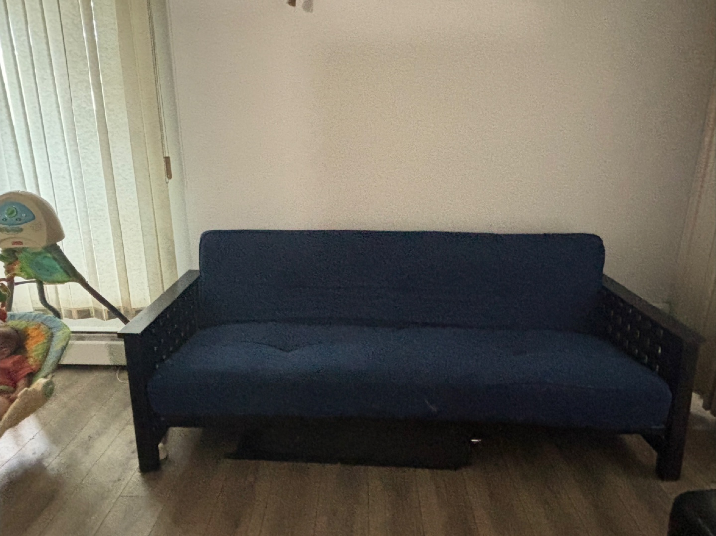 Blue Futon Couch and bed - photo 2