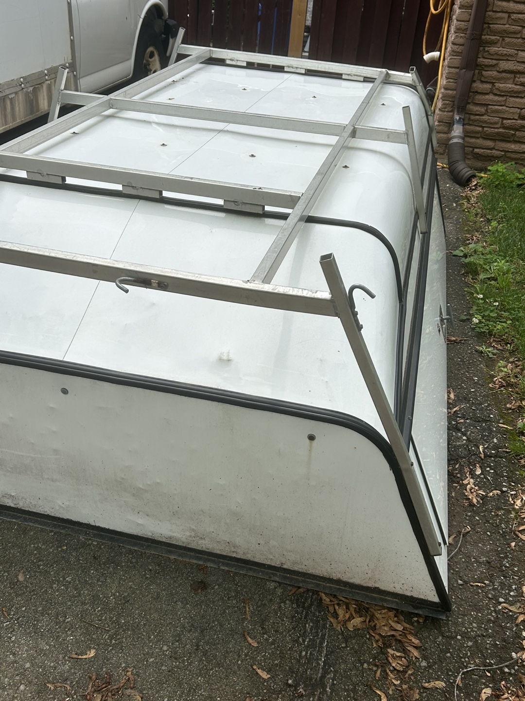 White Truck Cap with Rack - photo 3