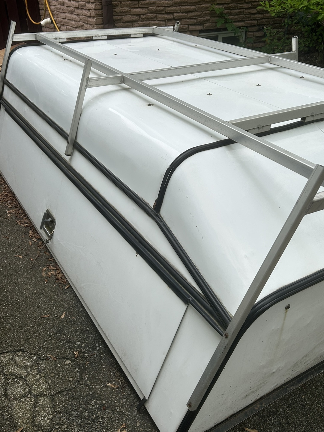 White Truck Cap with Rack