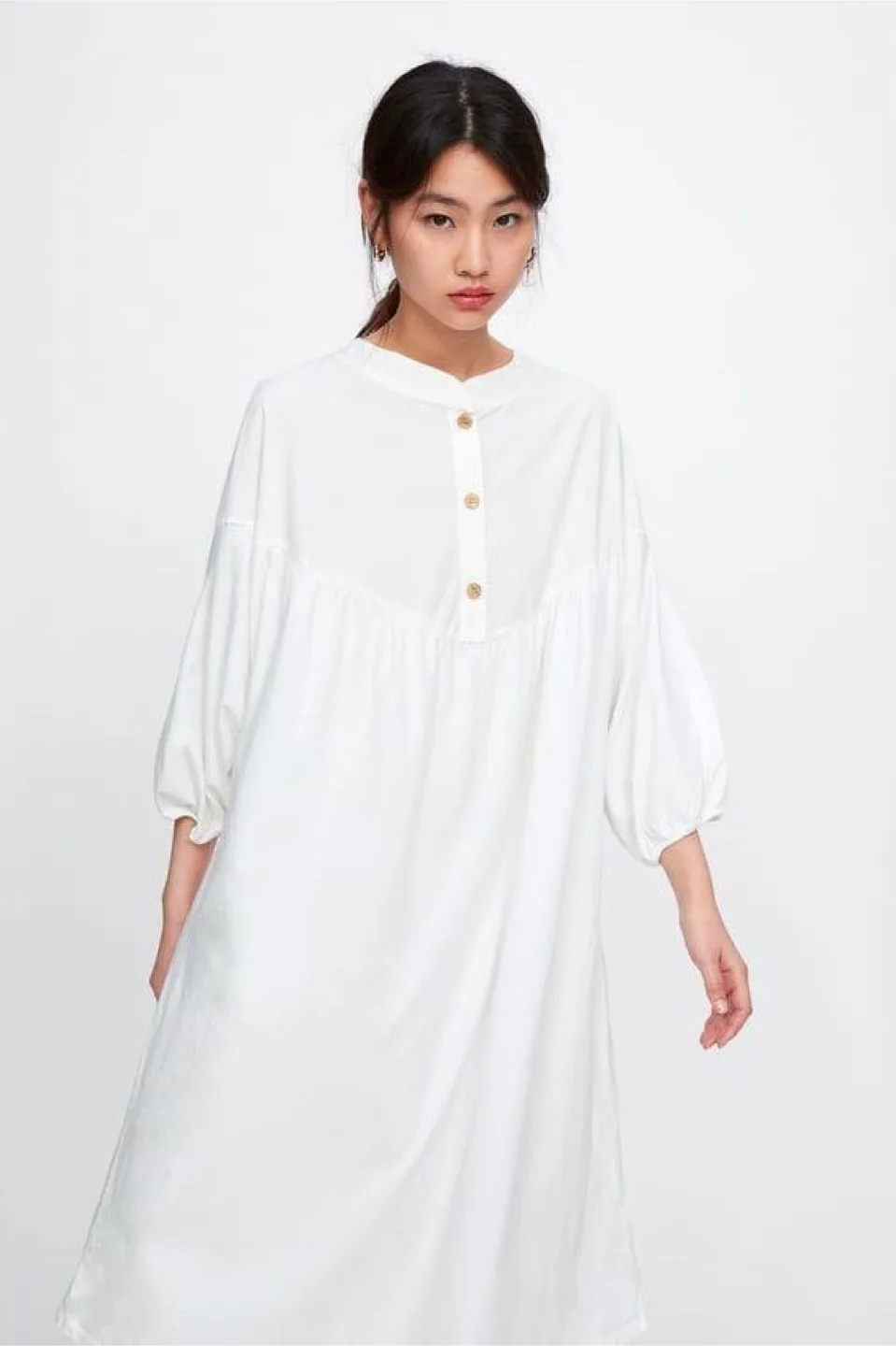 Zara White oversized Dress Size XS image indicator(2)