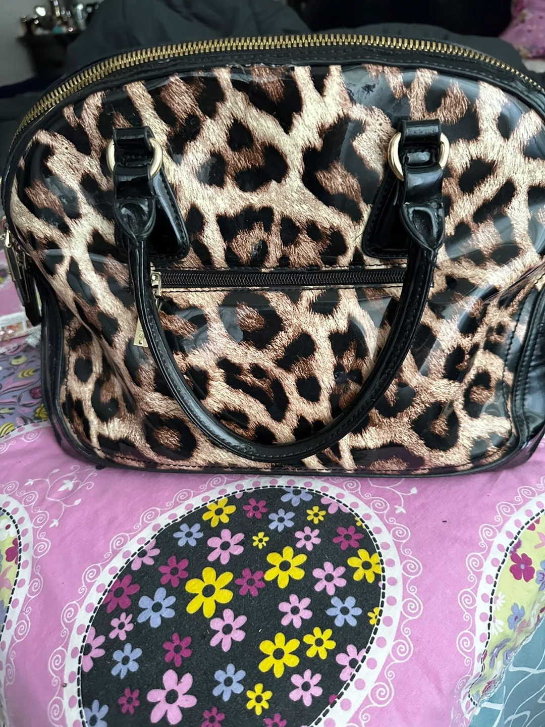 Leopard Print Dome Handbag thumbnail